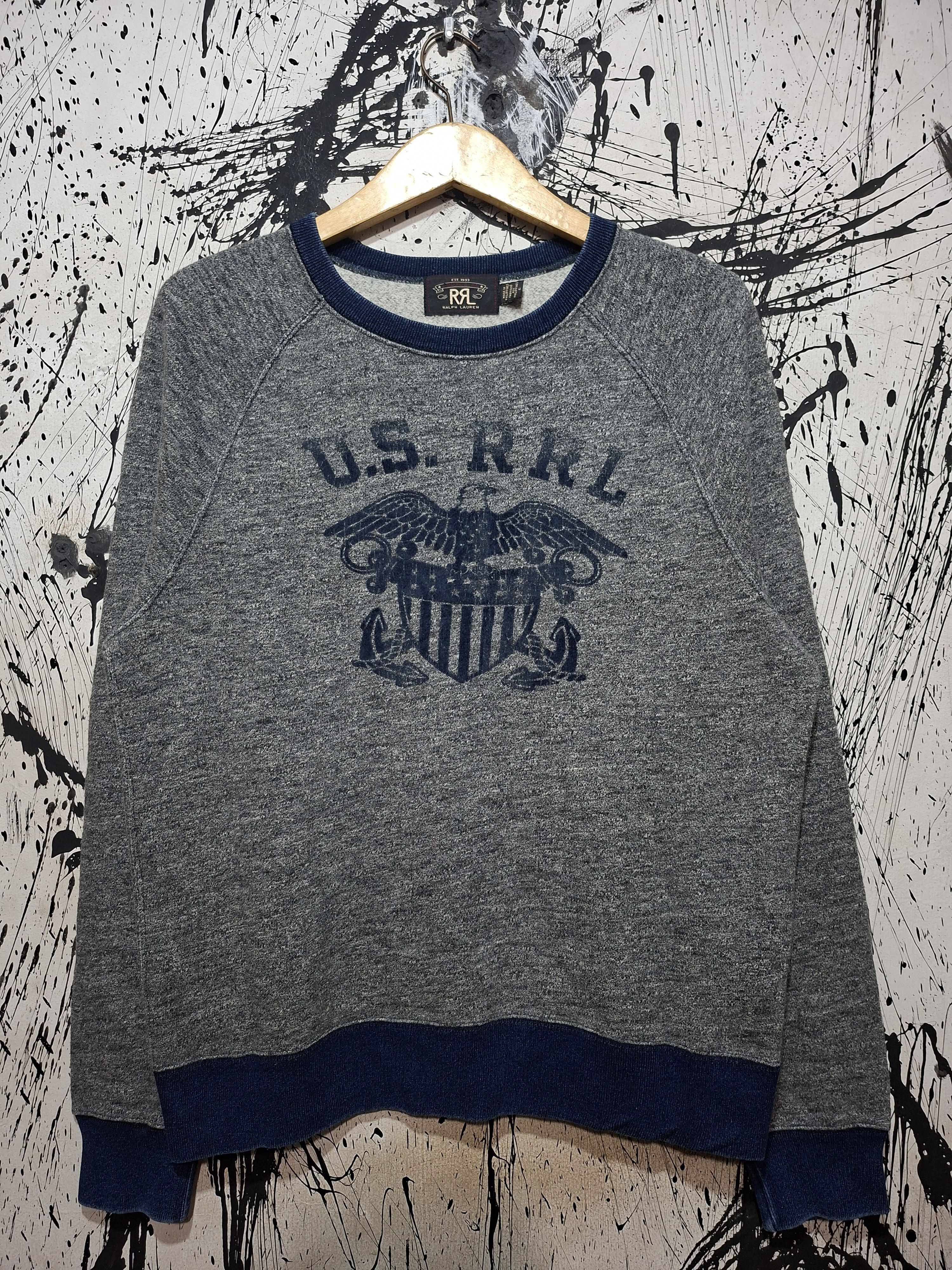 RRL Ralph Lauren VINTAGE RRL RALPH LAUREN US-ARMY SWEATSHIRT Size US M / EU 48-50 / 2 - 1 Thumbnail