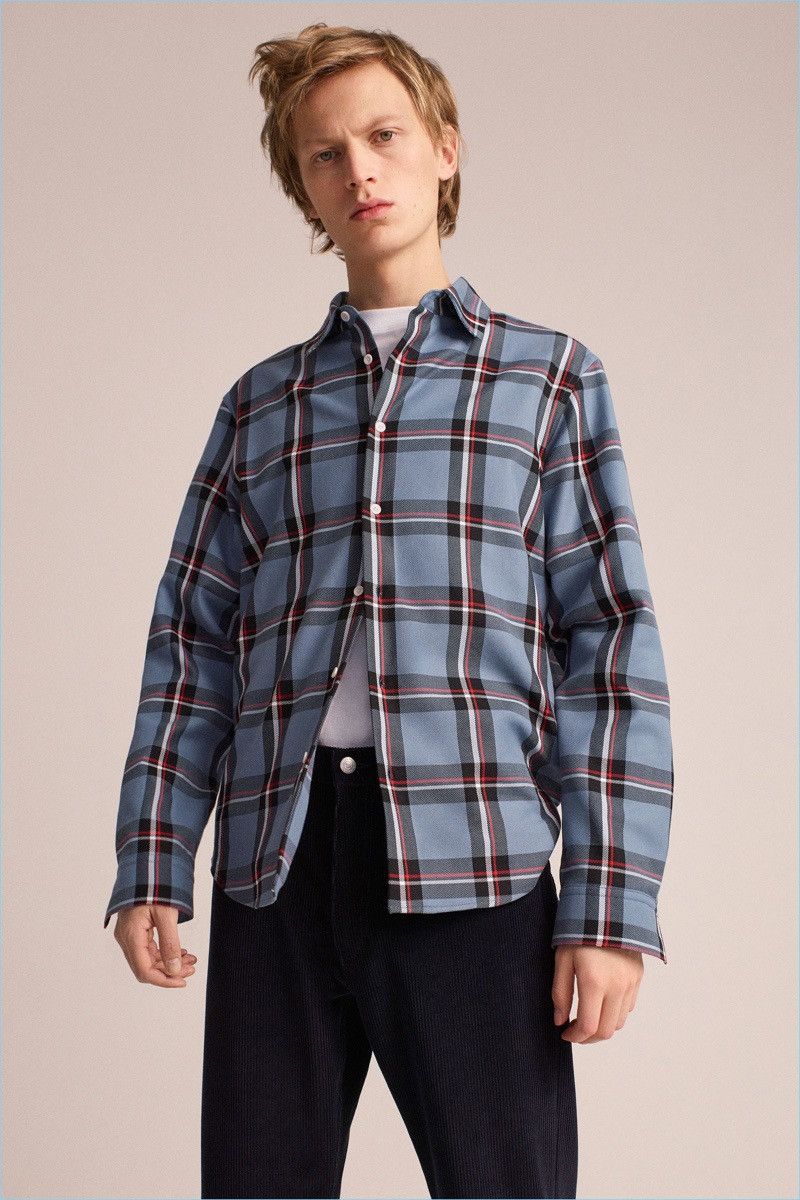 Sandro Sandro Blue Plaid Button Up Shirt Size US XL / EU 56 / 4 - 1 Thumbnail