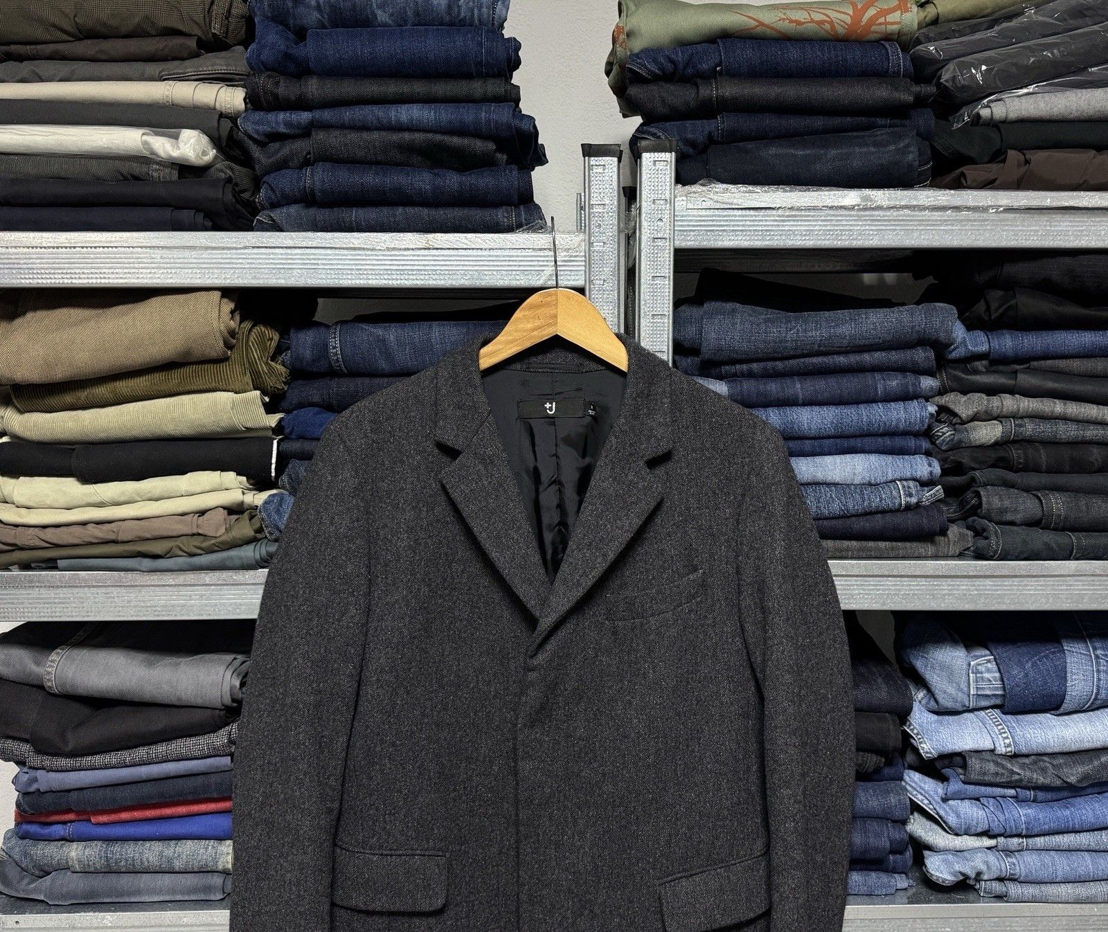 Jil Sander × Uniqlo JIL SANDER J+ x Uniqlo Wool Men’s Gray Coat Size US M / EU 48-50 / 2 - 2 Thumbnail