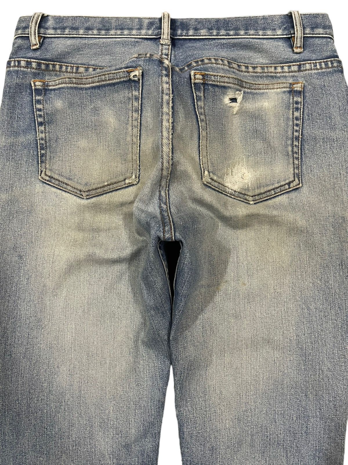 A.P.C. Vintage Japan Apc Blue Wash Style Distress Jeans Size US 30 / EU 46 - 4 Thumbnail