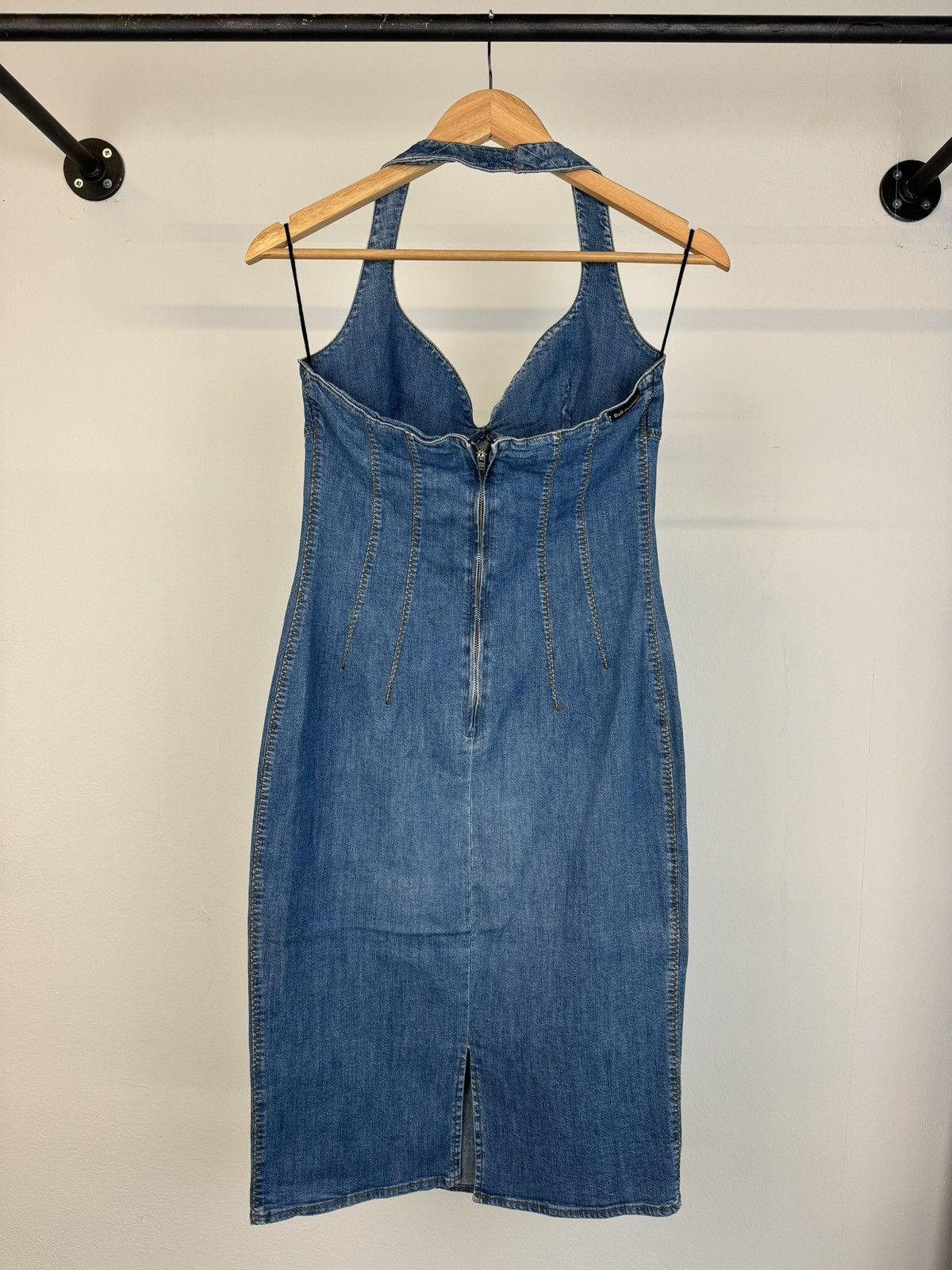 Dolce & Gabbana 2000s Dolce & Gabbana D&G denim midi dress Size L / US 10 / IT 46 - 3 Thumbnail