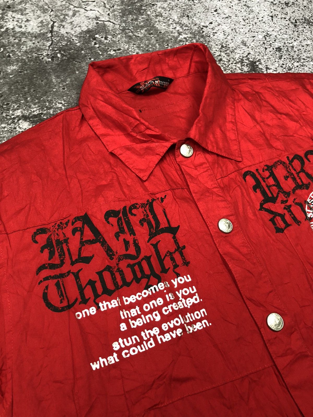 14th Addiction × If Six Was Nine × KMRii SLASH NUMBER BUTTON SHIRT Size US L / EU 52-54 / 3 - 5 Thumbnail