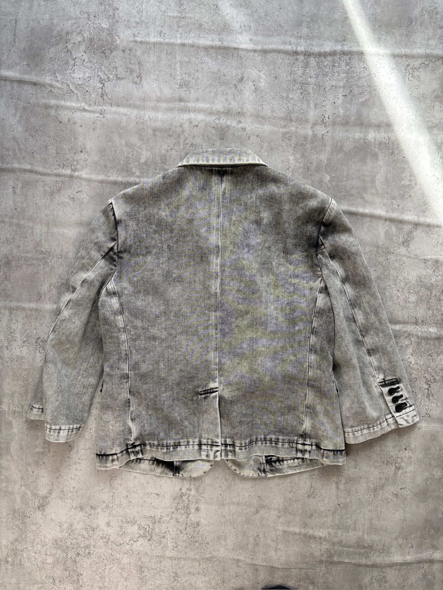Comme des Garcons Black Comme des Garçons Black SS21 Gray Washed Denim Blazer Size US M / EU 48-50 / 2 - 9 Thumbnail