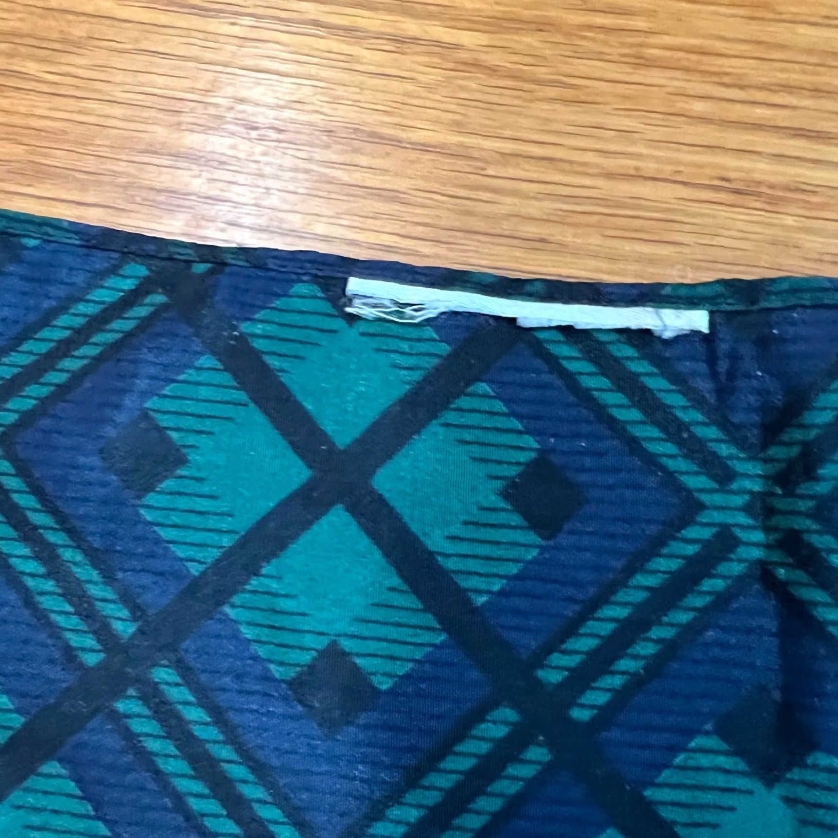 Vintage Womens Blue Geometric Print Rectangle Scarf 7X26 Inch Classic 7X26 Scarf Womens Blues Geometric Classic Rectangle Scarf Size ONE SIZE - 4 Thumbnail