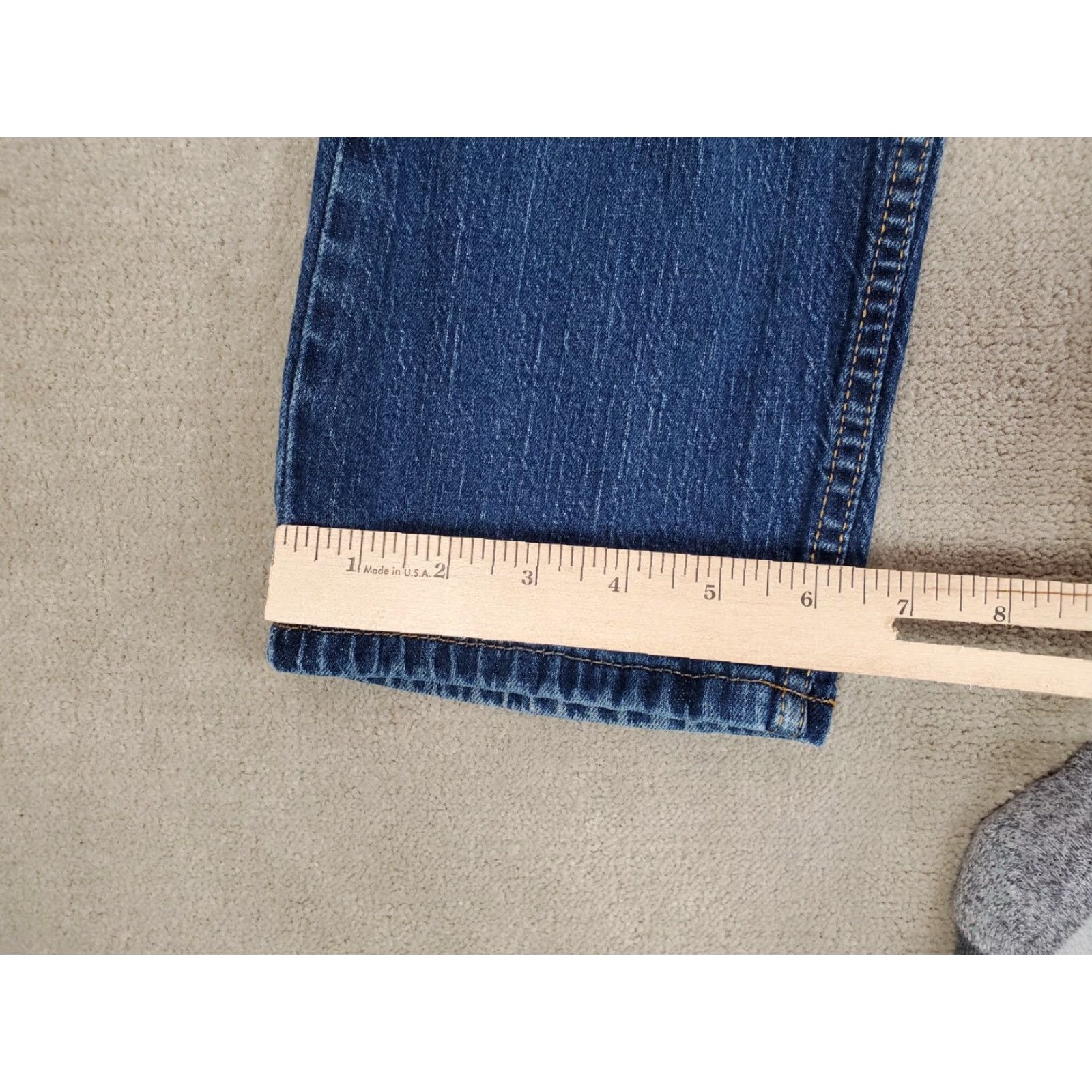 Levi's Levi's 502 Jeans Mens Regular 33x31 Blue Denim Tapered Straight Leg Dark Wash Logo Pockets Modern Fit - 31 Inseam - Size 33 - Cotton Size US 33 - 6 Thumbnail