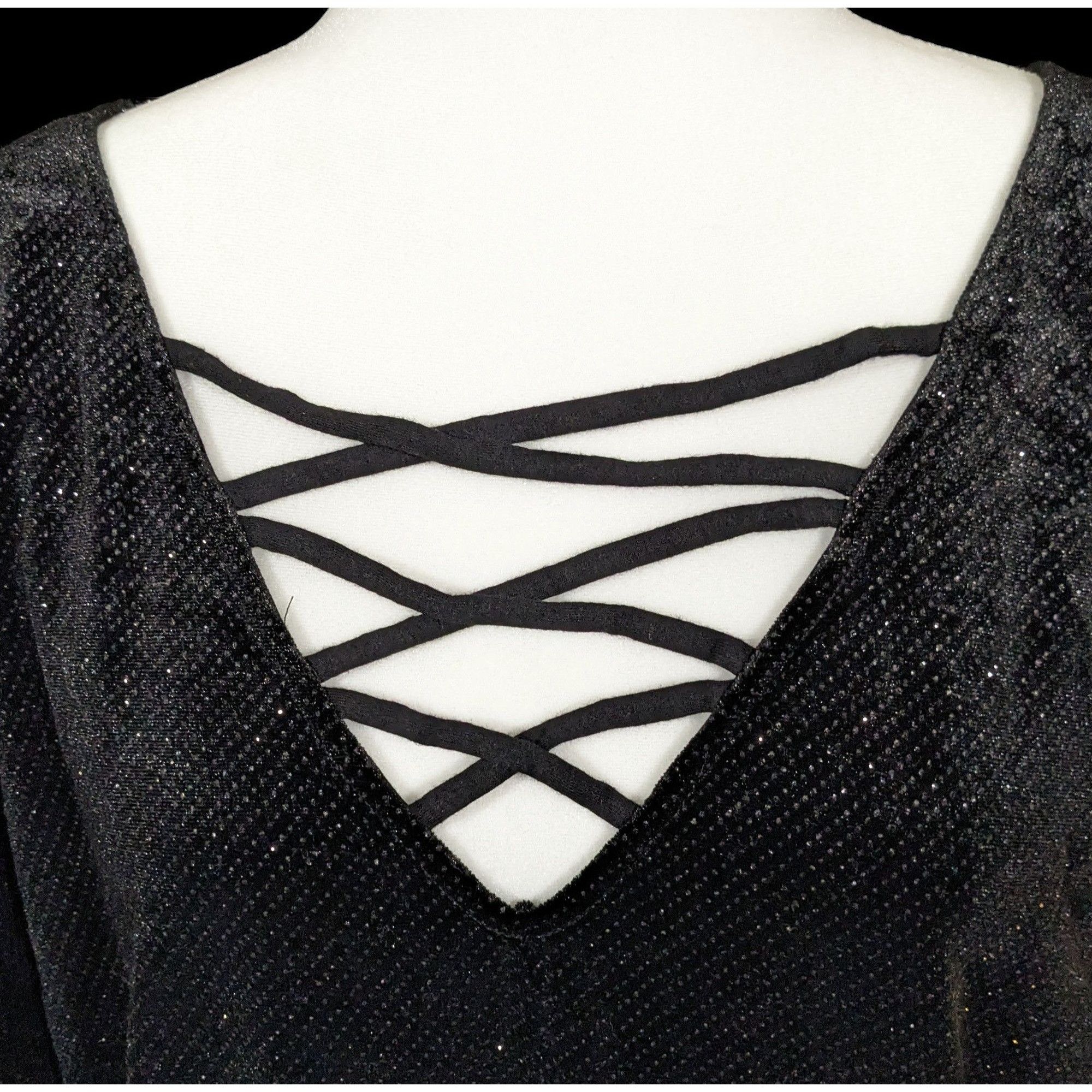 Jennifer Lopez Dark Glam Velvet Glitter Top by Jennifer Lopez Size XL / US 12-14 / IT 48-50 - 9 Thumbnail