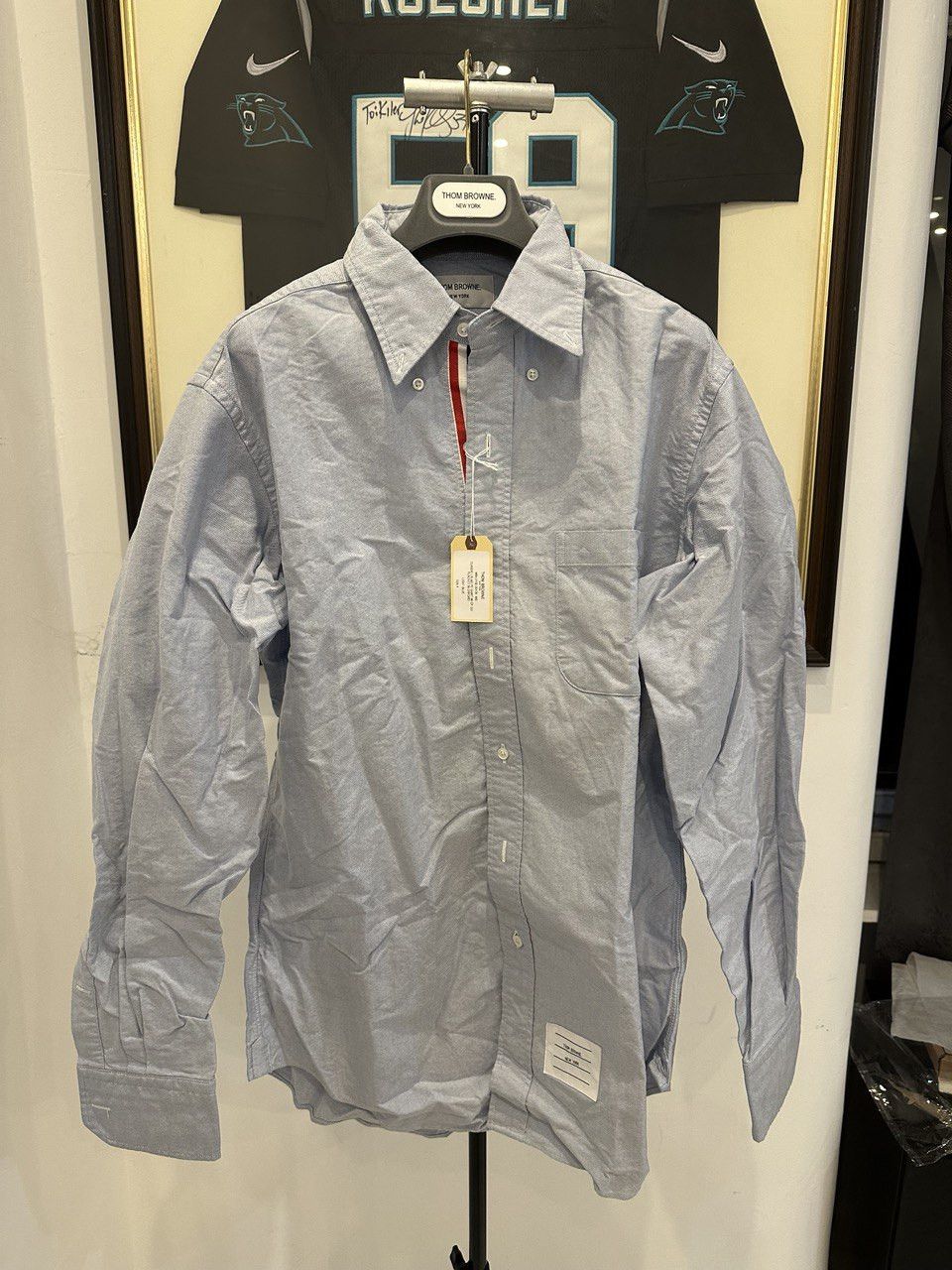 image of Thom Browne Oxford Shirt In Light Blue, Men's (Size XL)