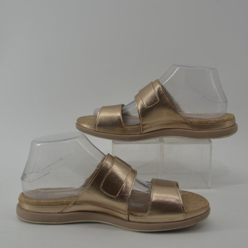 Clarks Cloudsteppers Clarks Size 9 June Tide Gold Metallic Slides Size US 9 / IT 39 - 8 Thumbnail