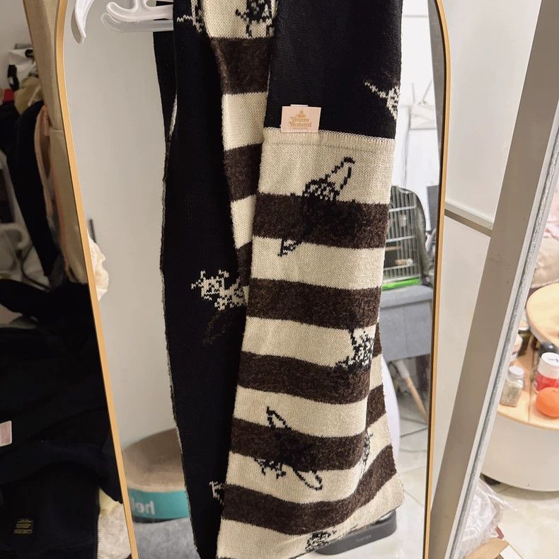 Vivienne Westwood vivienne westwood Sketch Saturn full print orb striped sca Size ONE SIZE - 1 Thumbnail