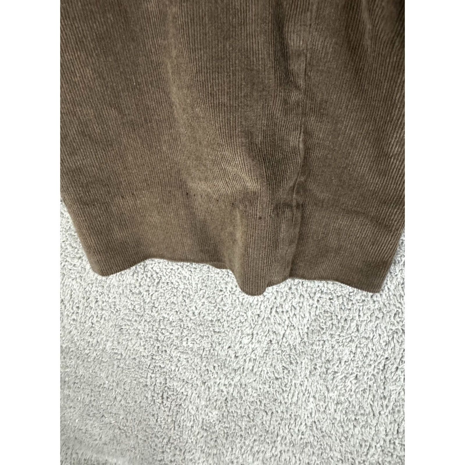 Ralph Lauren Lauren Ralph Lauren Pants Mens 40x32 Corduroy Dress Chino Stretch Casual Brown Cotton Spandex Flat Front Pocketed 40W 32L Mens Size US 40 / EU 56 - 6 Thumbnail