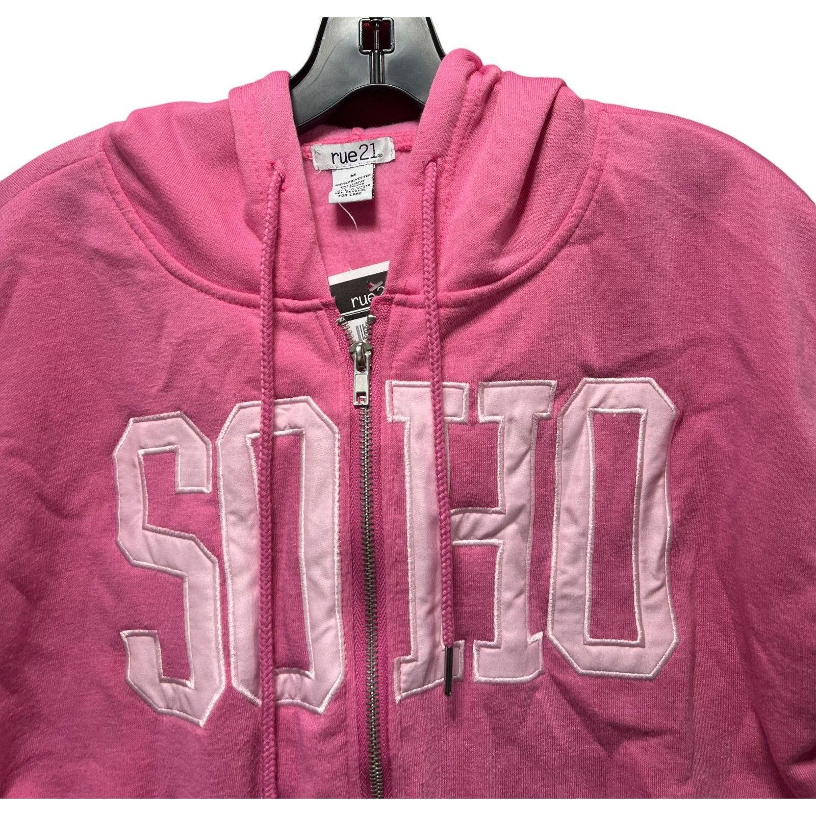 rue21 Rue 21 - Women's Long Sleeve Hooded Sweatshirt - Pink - Medi Size M / US 6-8 / IT 42-44 - 11 Thumbnail