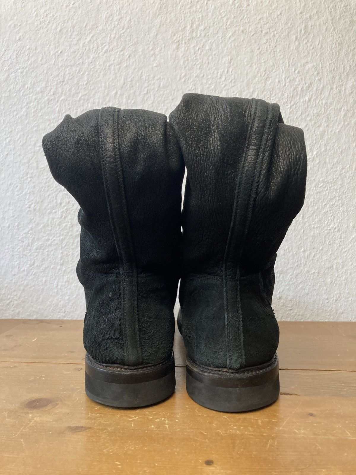 Rick Owens F/W 11 LIMO Blistered Lamb Leather Sock Creeper Boots 45/12 Size US 12 / EU 45 - 11 Thumbnail