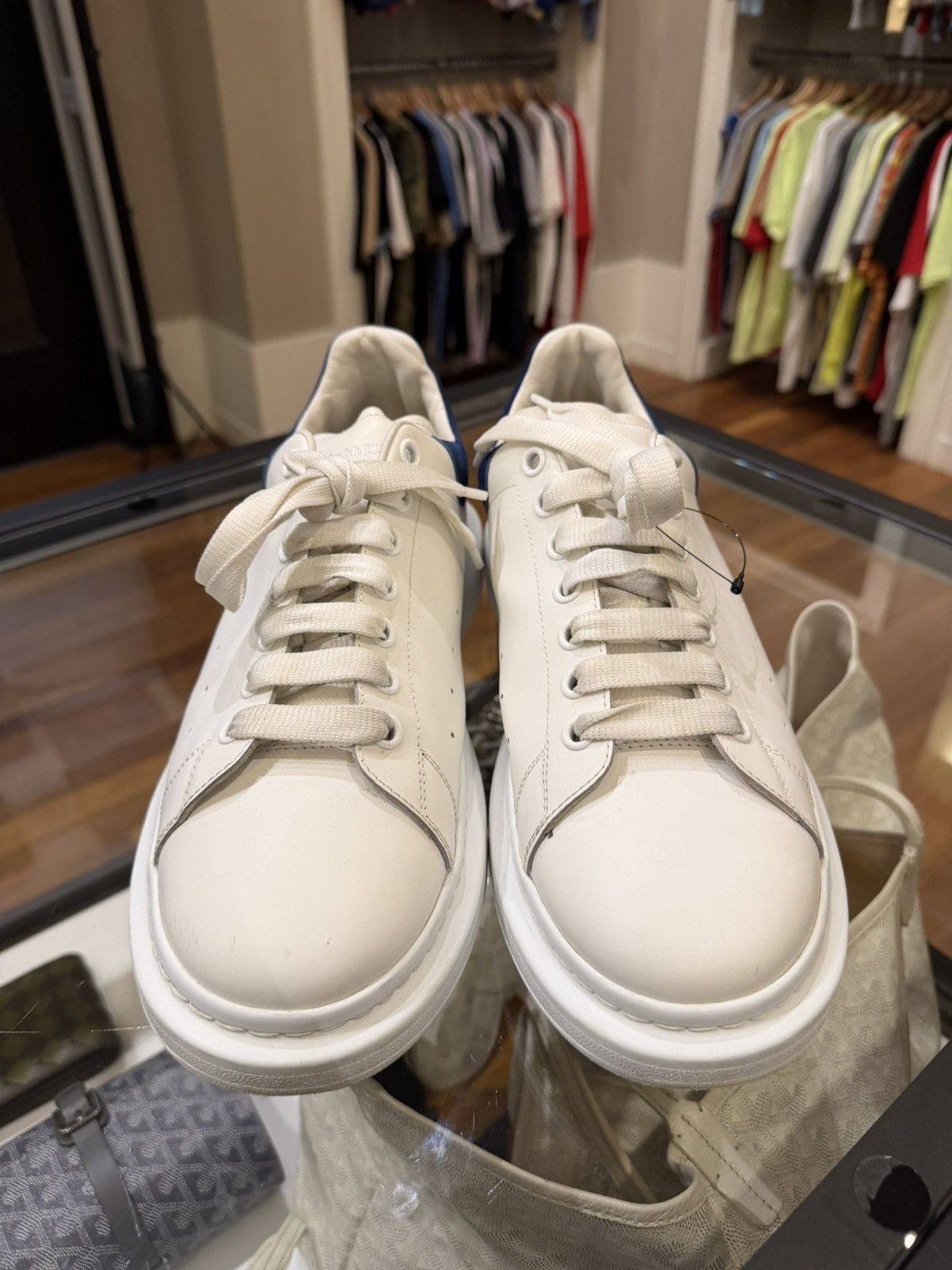 Alexander McQueen Alexander McQueen Oversized Sneaker - Blue Suede Heel Size US 14 / EU 47 - 6 Thumbnail