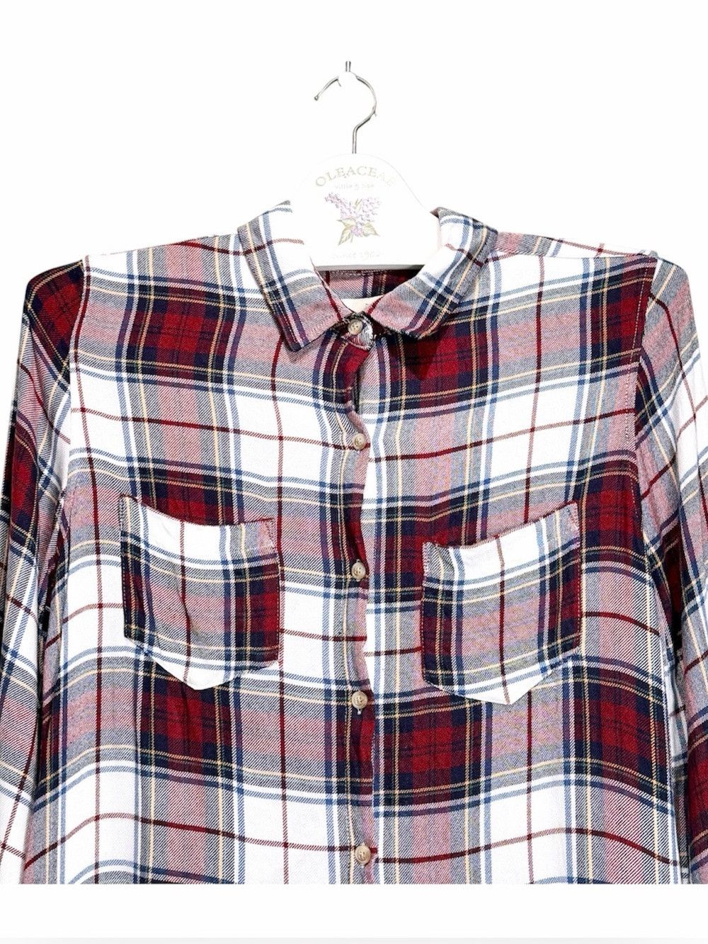 Anthropologie Women’s Plaid Flannel Tunic Shirt Dress Size Large Size L / US 10 / IT 46 - 3 Thumbnail