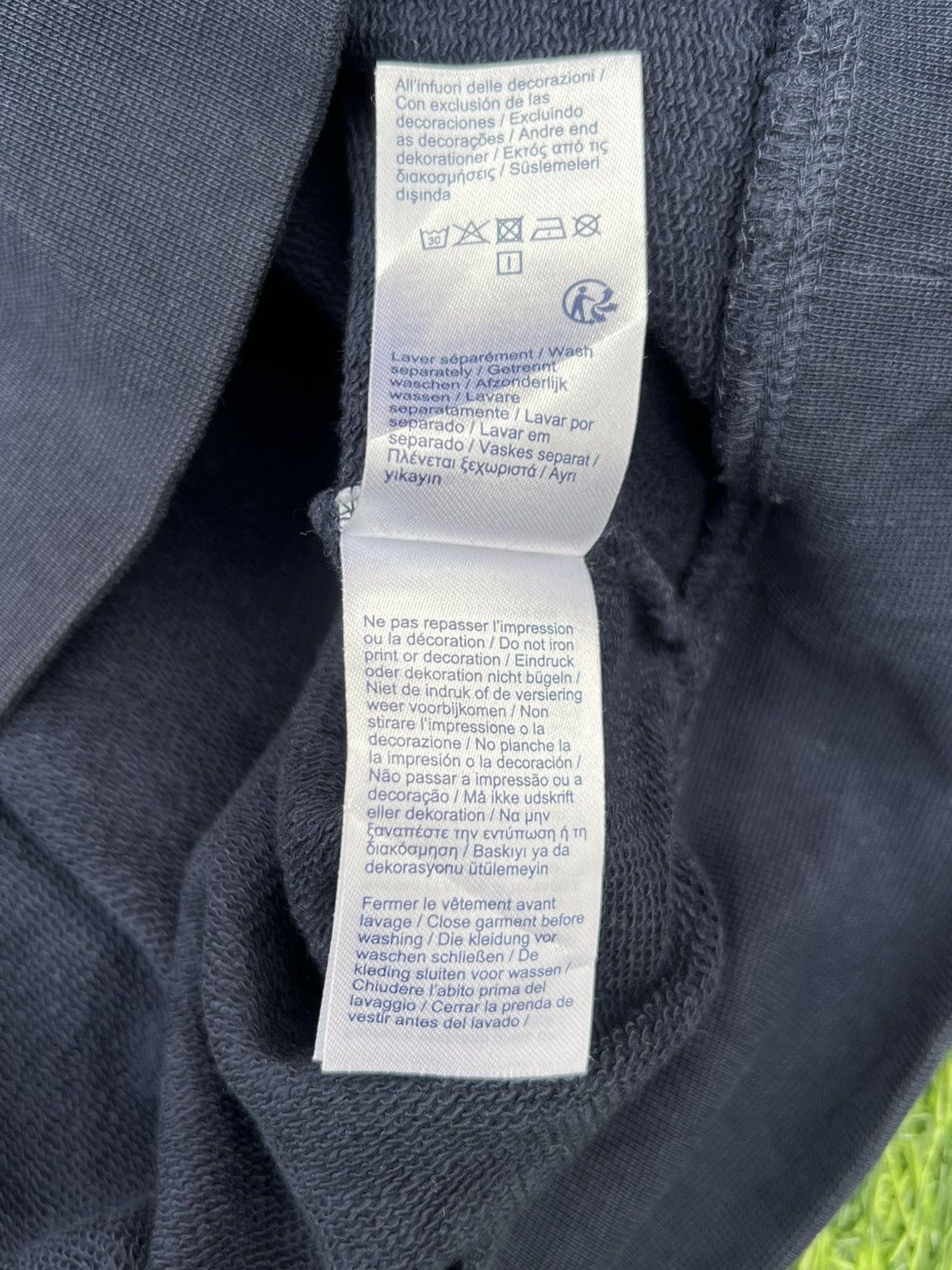 Lacoste × Supreme Supreme®/Lacoste® Logo Panel Hooded Sweatshirt - Navy (FW19) Size US M / EU 48-50 / 2 - 11 Thumbnail