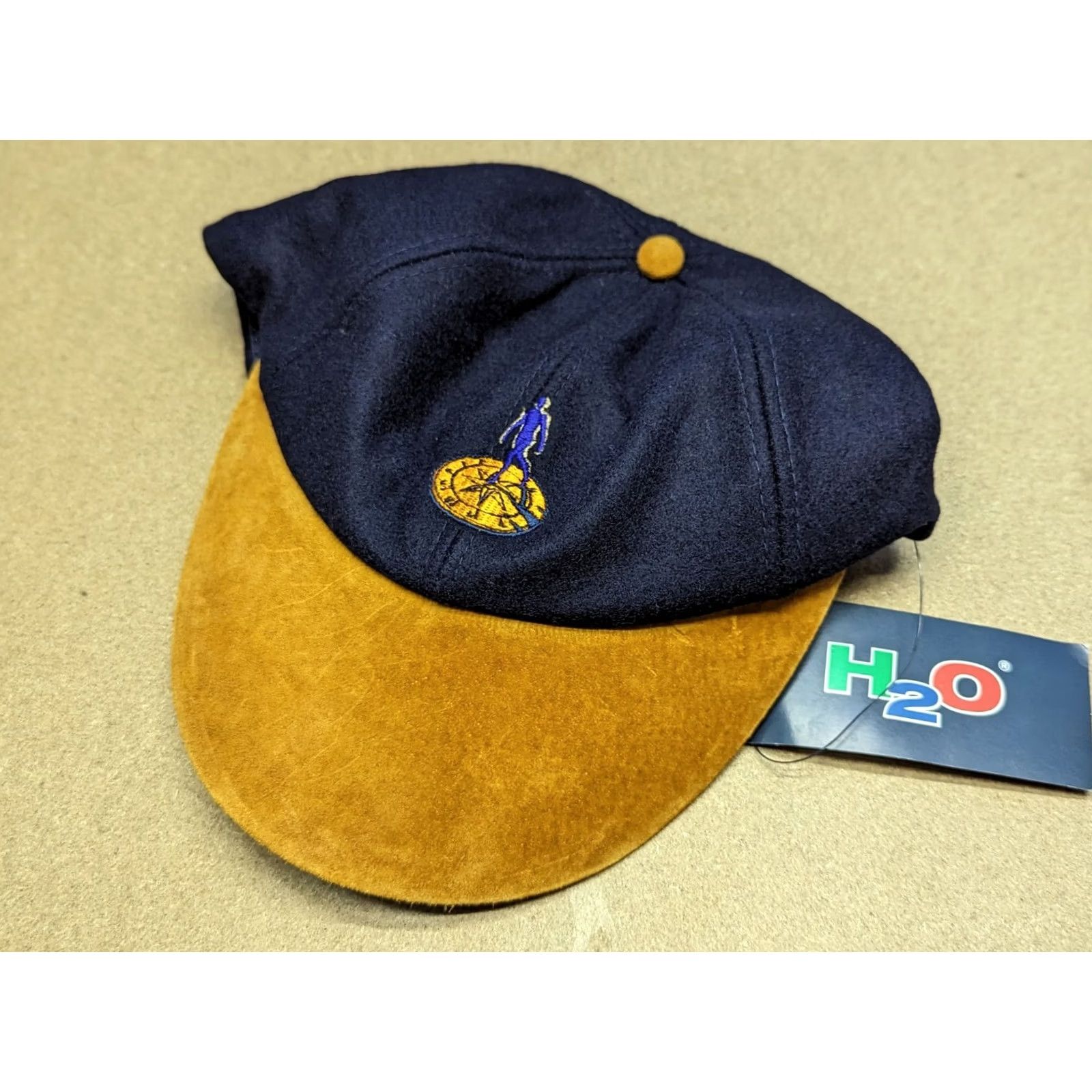 Vintage H2O Baseball Cap One Size Adjustable Fleece Blue Brown Hat Mens Womens Adults Unisex Casual Breathable Water Resistant Polyester Hat Size ONE SIZE - 2 Thumbnail