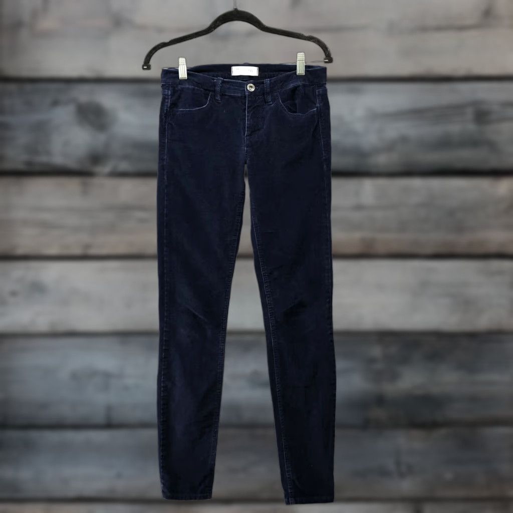 Madewell Madewell Corduroy Skinny Pants Womens Size 26 Dark Blue Low Rise 26x32 (26x31) Regular SlIM Pants Size 26" / US 2 / IT 38 - 1 Thumbnail
