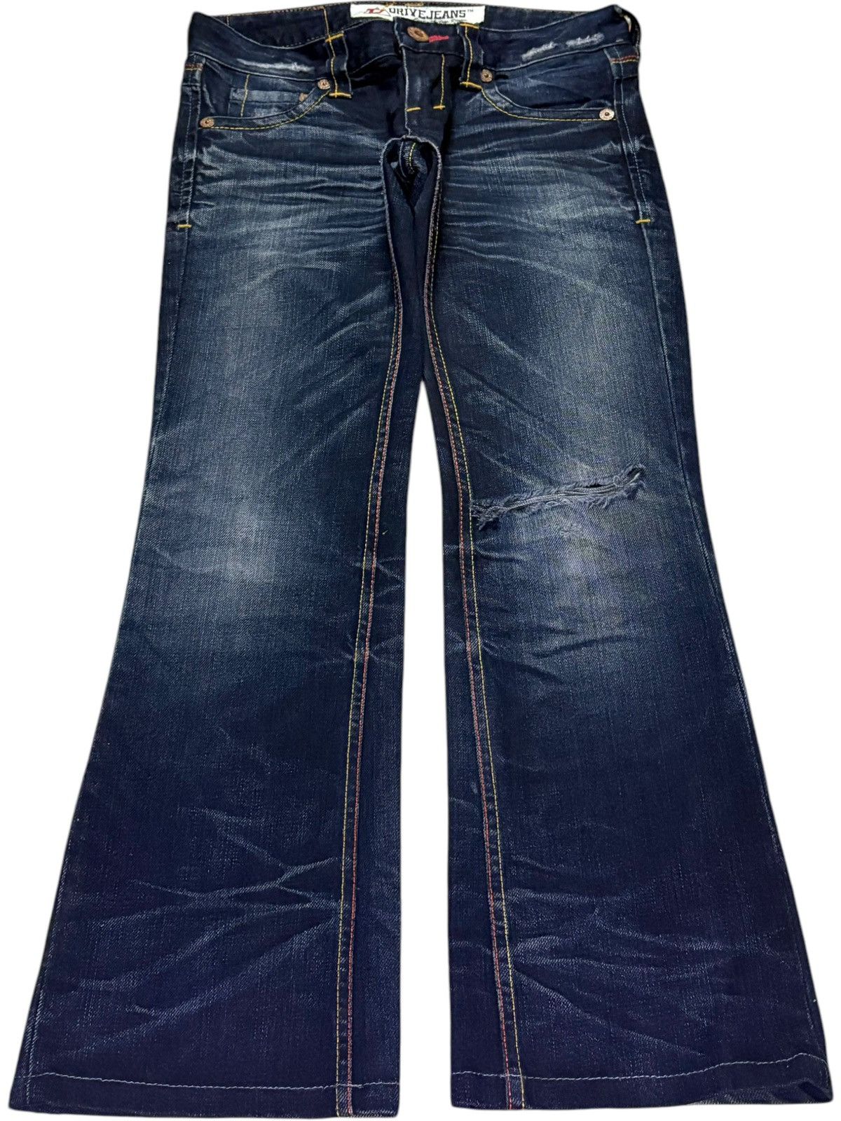 Japanese Brand Vintage Japanese Brand Mud Wash Distressed Flare Jeans Size 29" - 1 Thumbnail