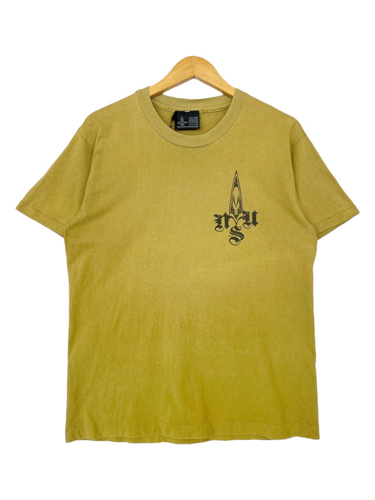 Vintage Vintage 90s Damage Inch Skull Single Stitch Skate Tees Size US M / EU 48-50 / 2 - 2 Thumbnail