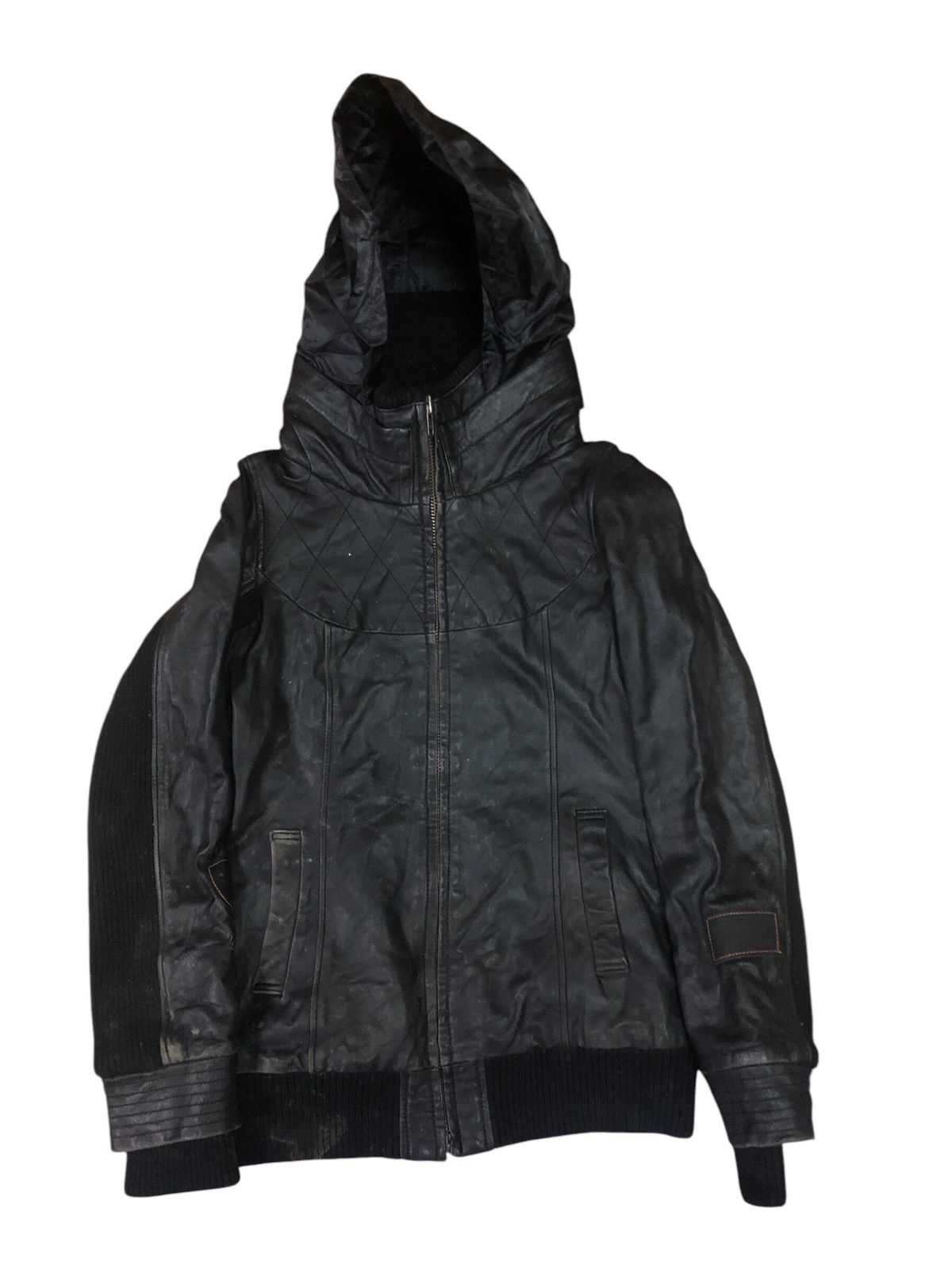 Lip Service Lip Servis Bono Hooded Leather Jacket Size S / US 4 / IT 40 - 1 Thumbnail