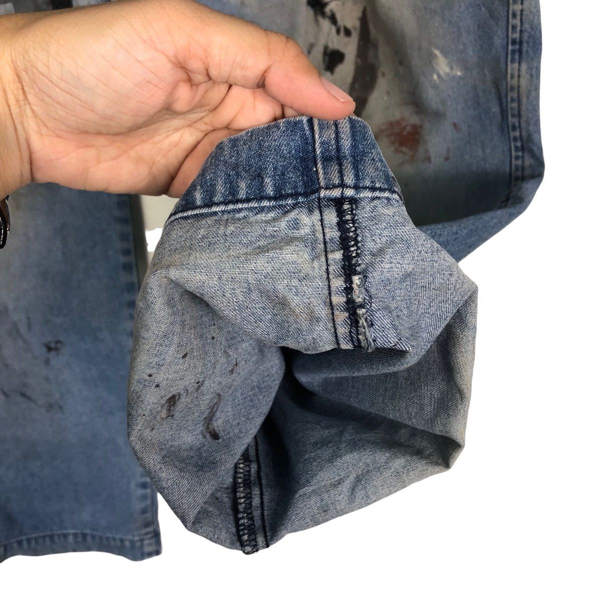 Japanese Brand 🔥Vintage Bush Cargo Jeans Biker Painter Workers Usa Size US 36 / EU 52 - 14 Thumbnail