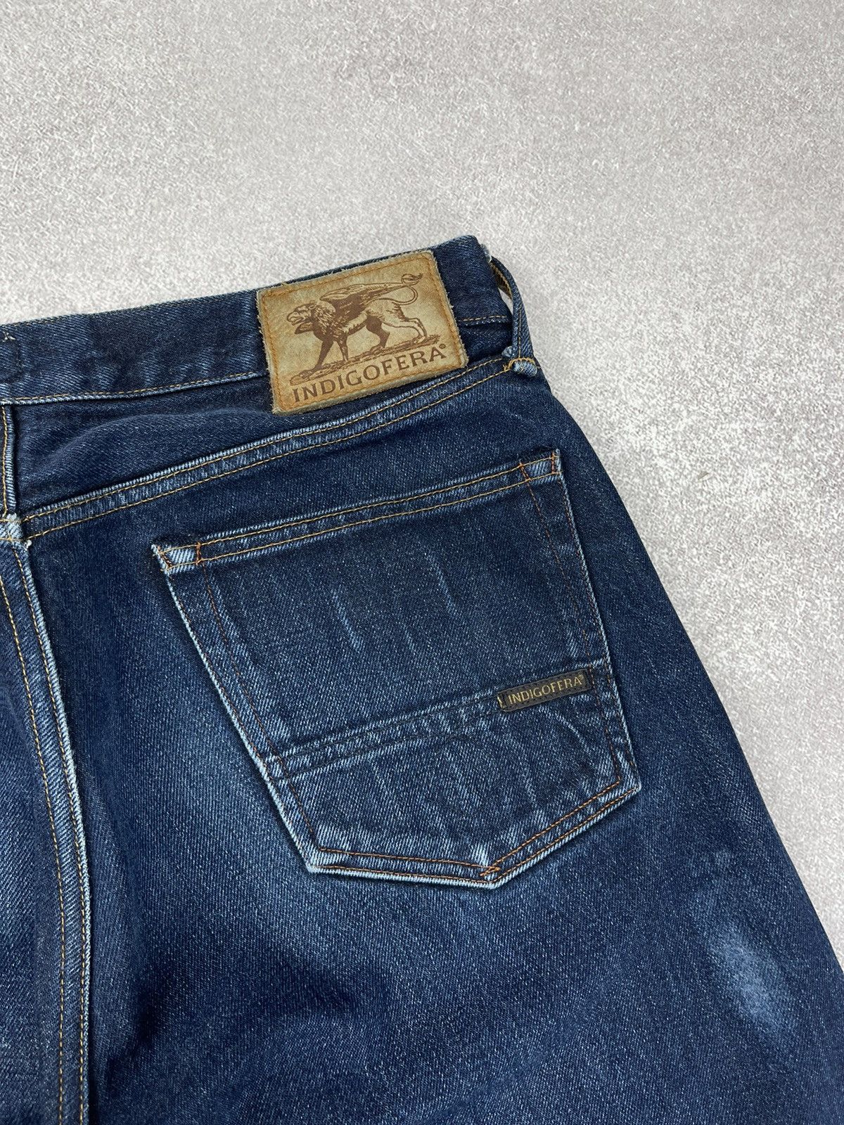Indigofera Vintage Indigofera Selvedge Distressed Denim Jeans Size 34 Size US 34 / EU 50 - 13 Thumbnail