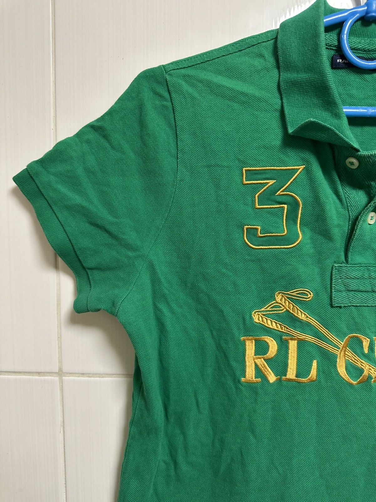 Polo Ralph Lauren × Vintage Ralph Lauren Sport Challenge Cup Green Cotton Polo Women's Size L / US 10 / IT 46 - 3 Thumbnail