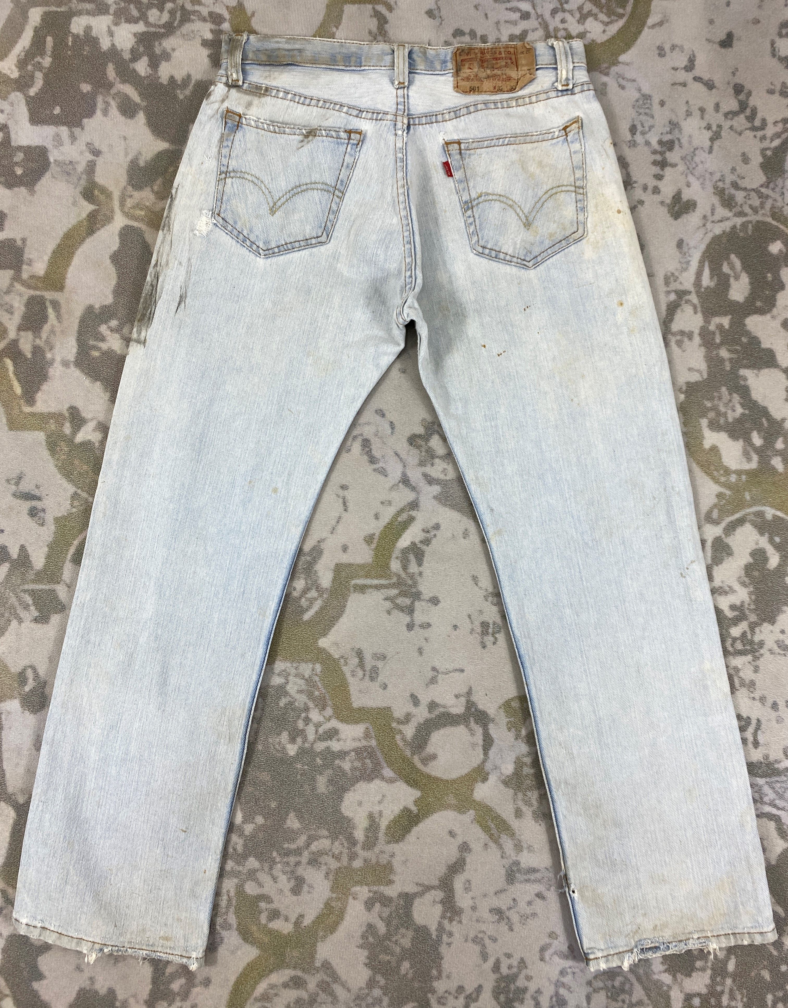 Levi's Light Blue Wash Vintage Levi's 501 Jeans 31x29 Denim -JN1593 Size US 31 - 2 Thumbnail