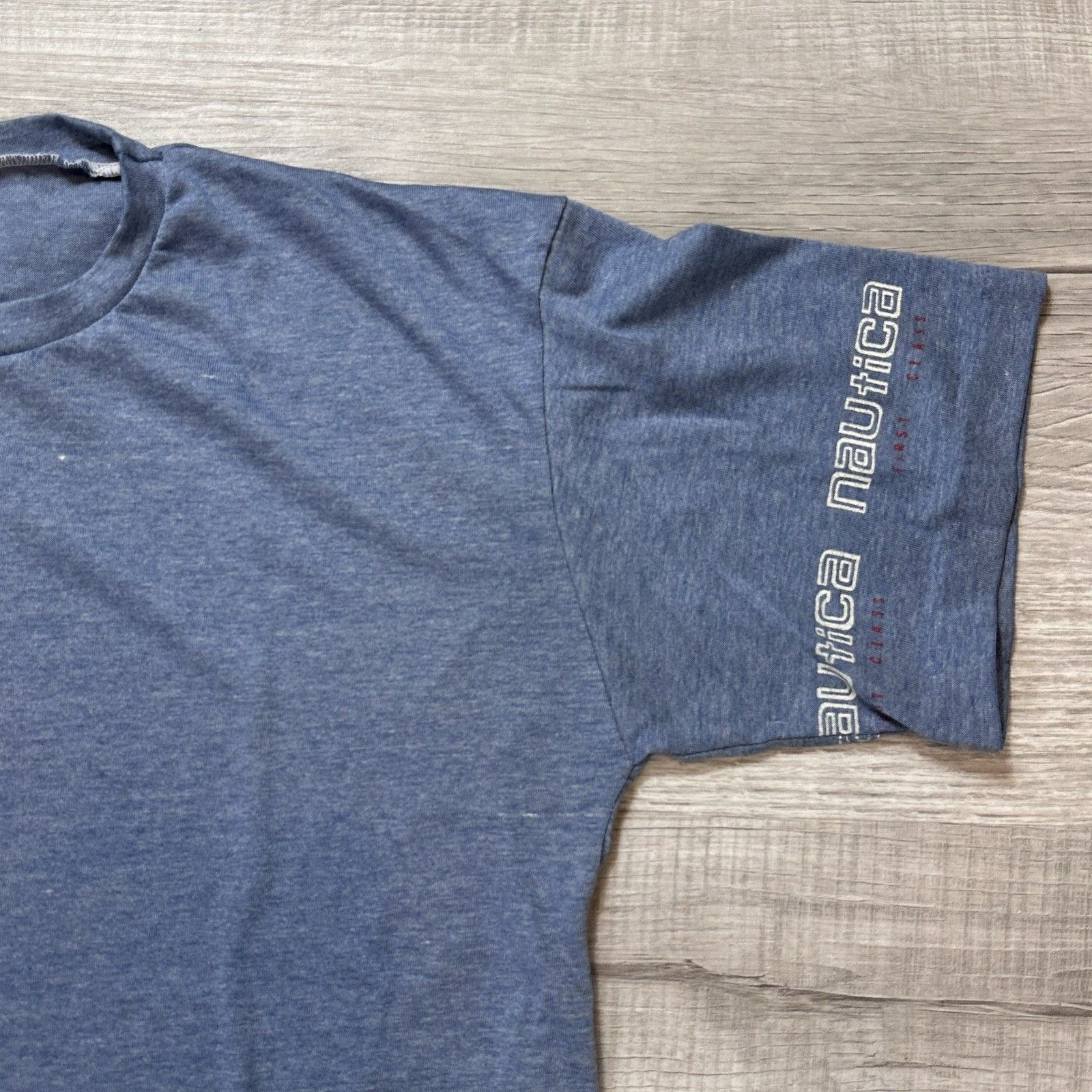 Nautica × Vintage Vintage 90s Nautica Short Sleeve Large Single Stitch T-Shirt Size US L / EU 52-54 / 3 - 4 Thumbnail