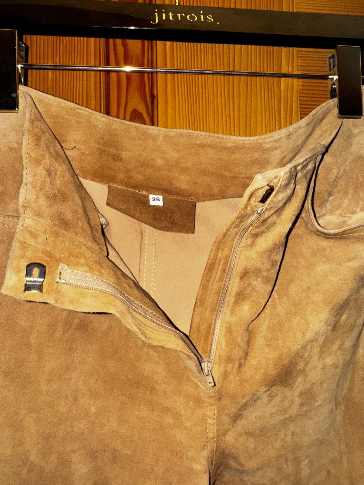 Jitrois Jitrois Vintage Suede Pants Size 26" / US 2 / IT 38 - 2 Thumbnail