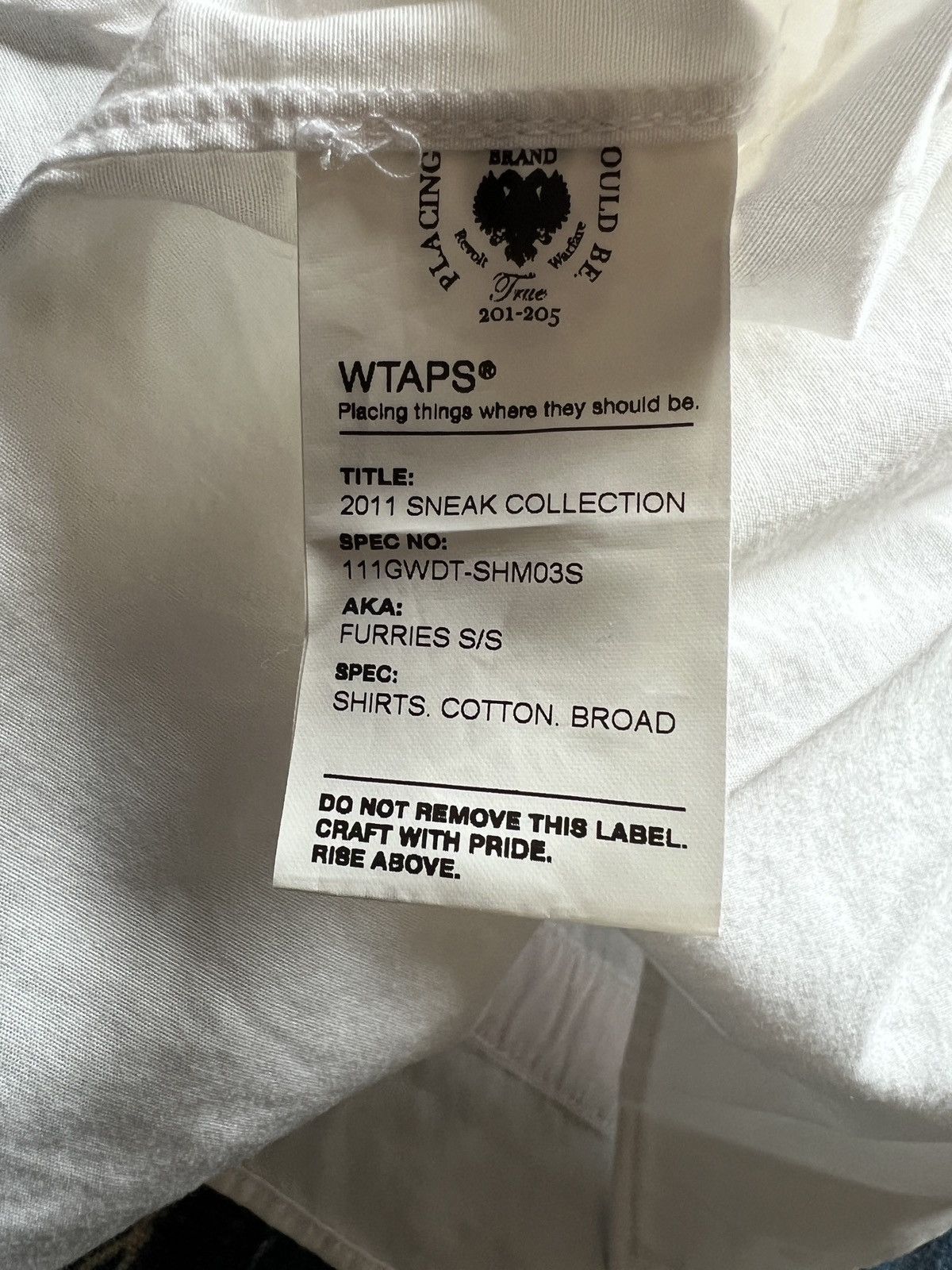 Wtaps Wtaps Furries Shirt 2011ss Size US M / EU 48-50 / 2 - 11 Thumbnail