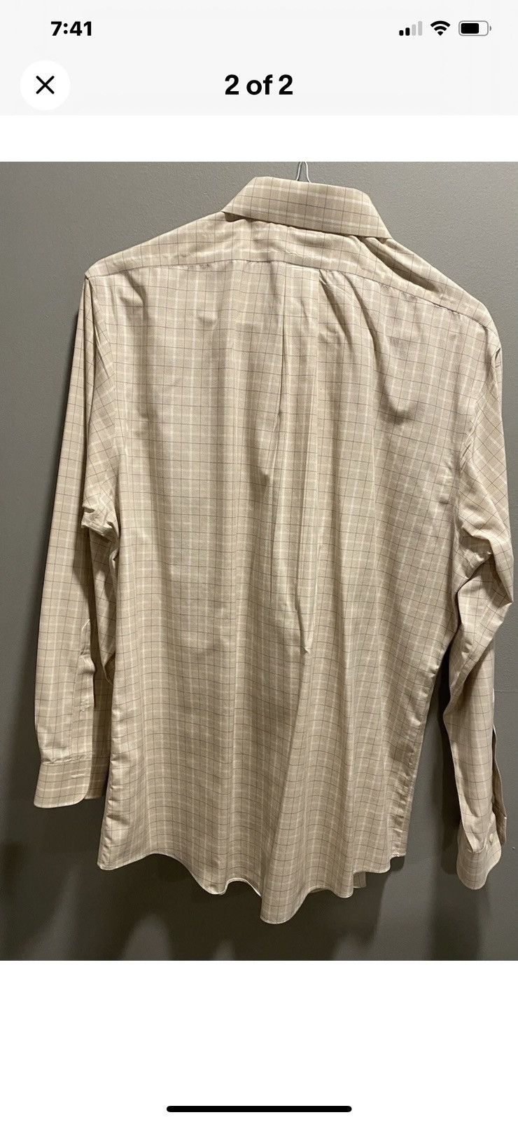 Brooks Brothers Tan, Blue & White Plaid Long Sleeve Collared Shirt Size US XL / EU 56 / 4 - 2 Thumbnail