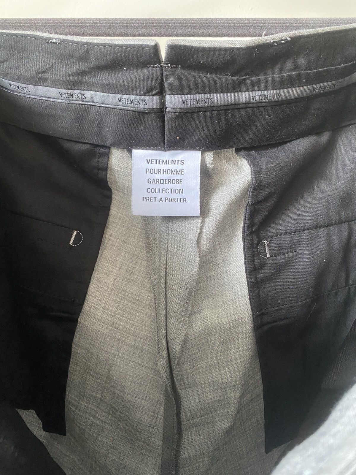Vetements Vetements Grey Tailored Shorts Size US 32 / EU 48 - 4 Thumbnail