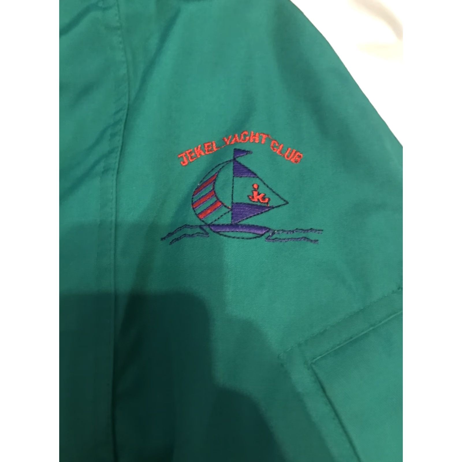 Vintage VINTAGE Jekel Jacket Mens M Windbreaker Short Zip Green Embroidered Logo Nautical 90s 80s Travel Casual Workwear Size US M / EU 48-50 / 2 - 3 Thumbnail