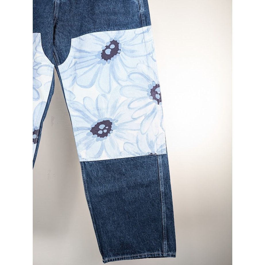 Jacquemus o1rshd1 Le Denim Fleurs in Print Blue Flowers Size US 34 / EU 50 - 6 Thumbnail