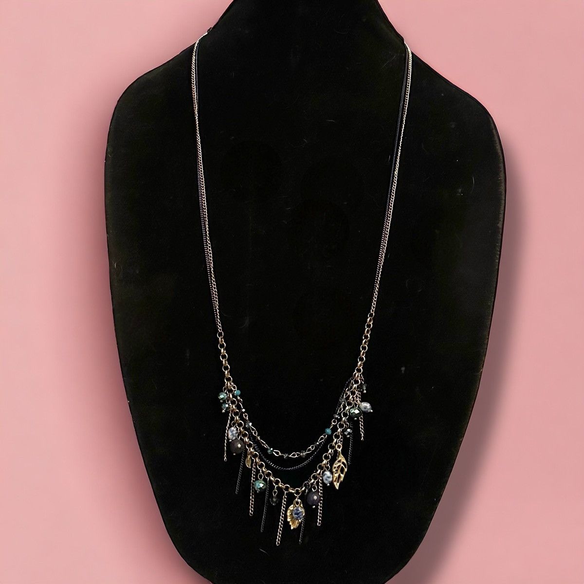 Other Long multi chain dangle bead/charm swag necklace Size ONE SIZE - 1 Thumbnail