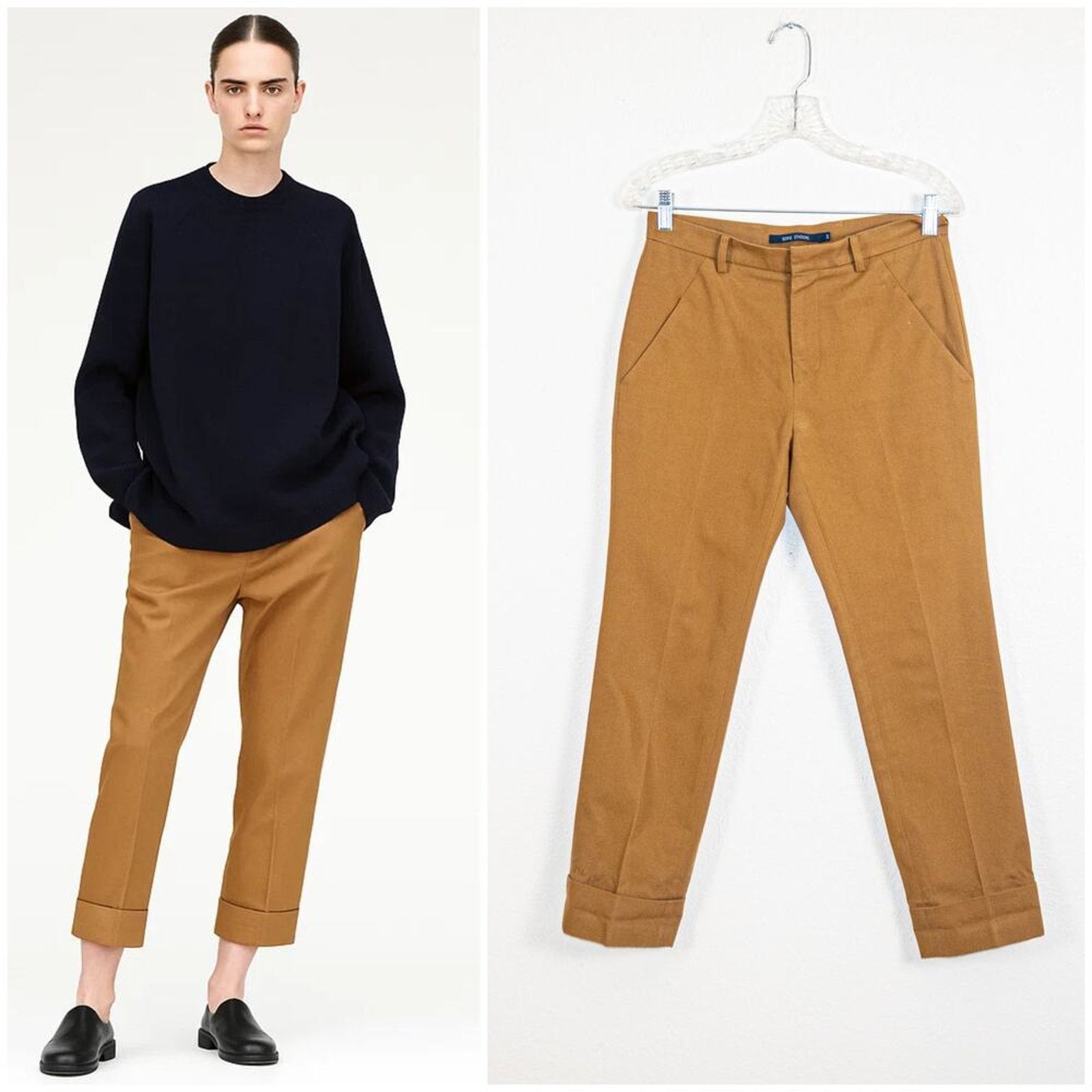 SOFIE D'HOORE Sofie D'Hoore Trouser Pants Ankle cuff Khaki brown 34IT Size 28" / US 6 / IT 42 - 1 Thumbnail