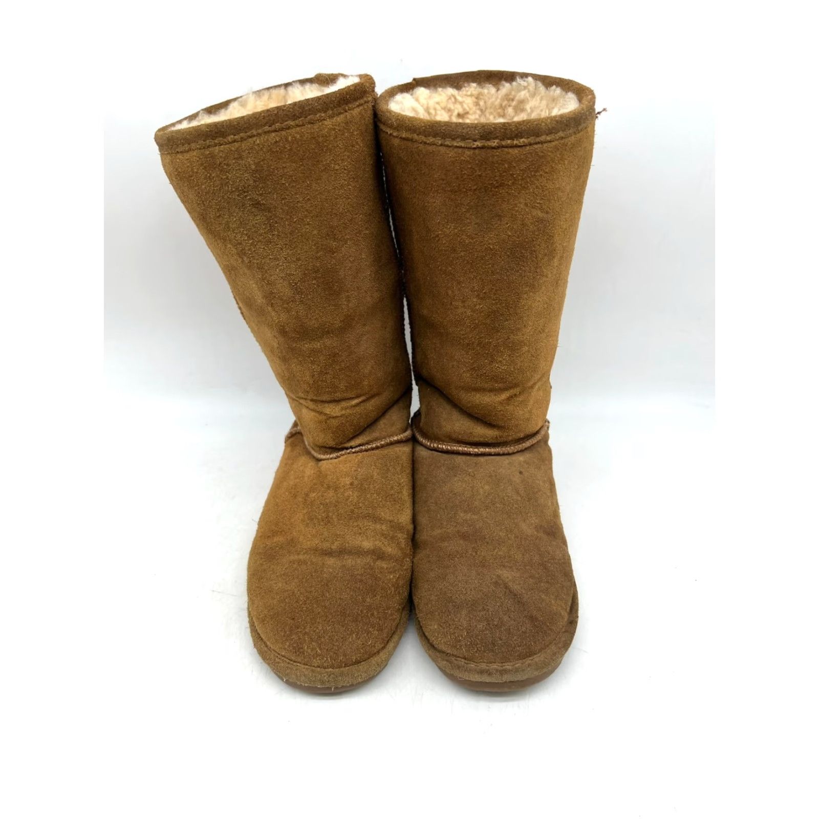 Vintage Bearpaw Emma Boots Womens Sz 7 Winter Flat Tan Brown Sheepskin Wool Suede Boots Size US 7 / IT 37 - 2 Thumbnail