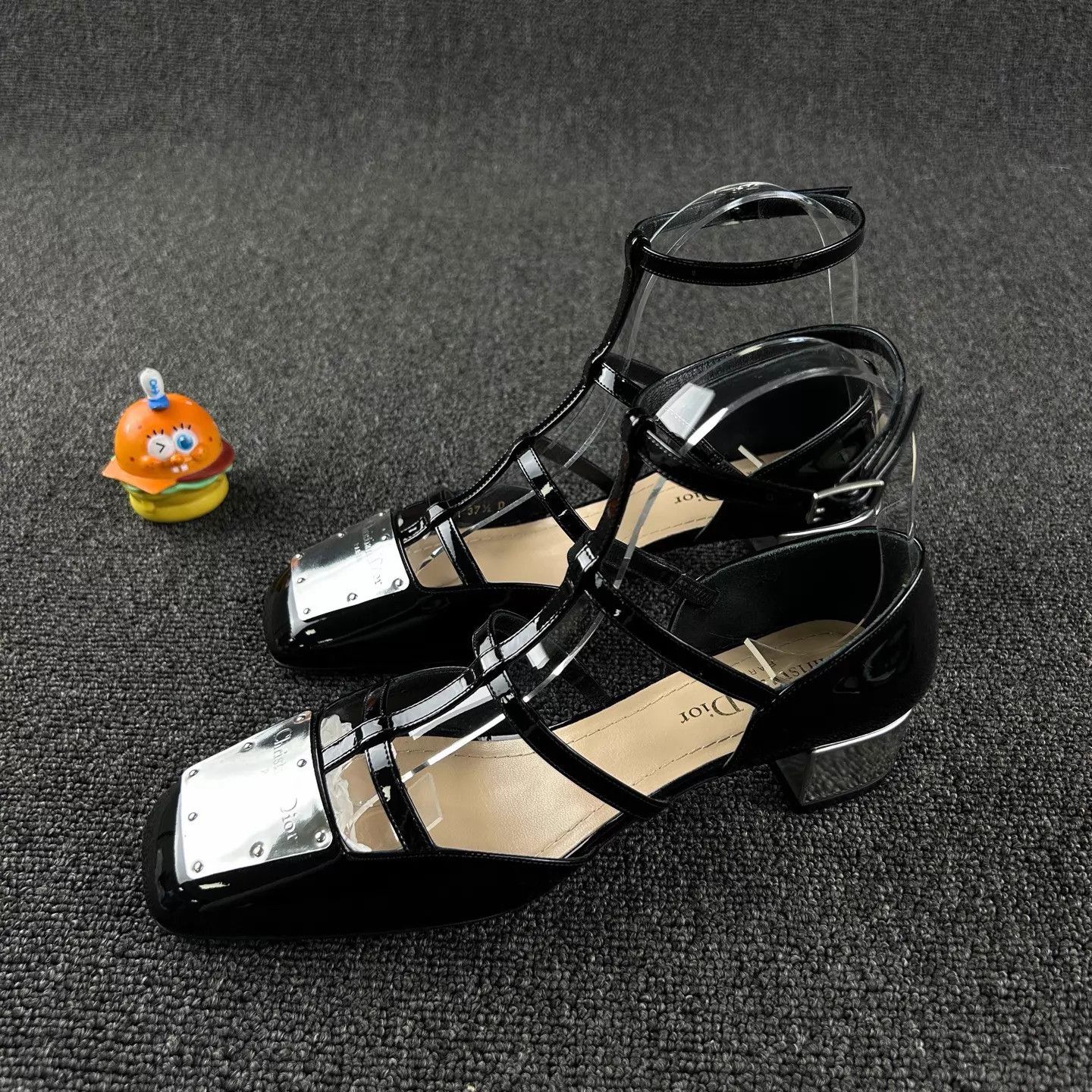 Dior Dior Black Patent Leather Mary Jane 37.5 New Size US 7 / IT 37 - 1 Thumbnail