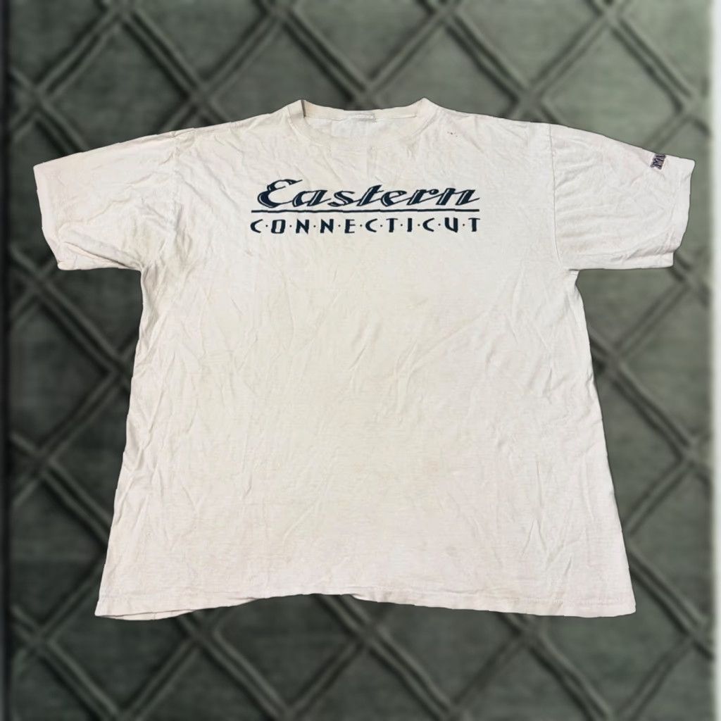Vintage VINTAGE ECSU T-Shirt MV Sport XL Men 90s White Shirts Men Size US XL / EU 56 / 4 - 1 Thumbnail