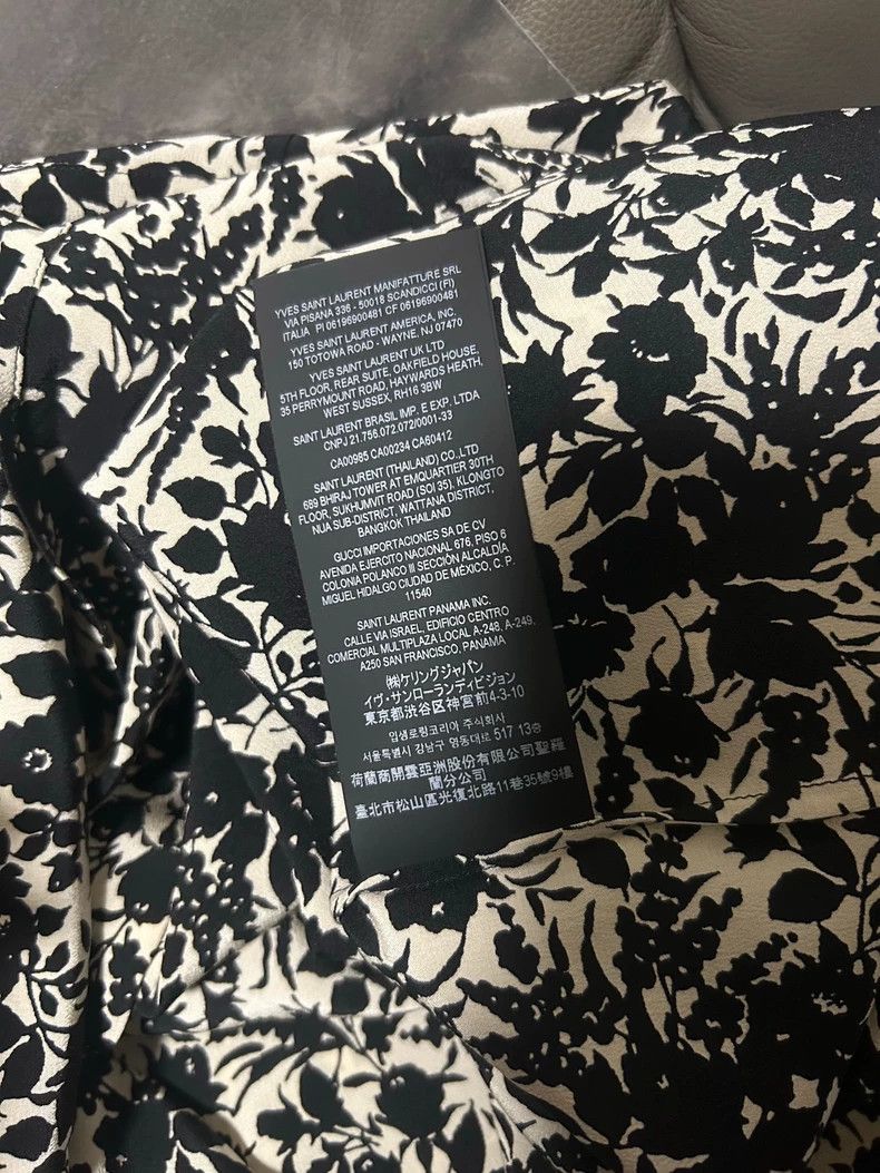 Yves Saint Laurent saint laurent size 38 22SS Black and White Art Floral Short Size US M / EU 48-50 / 2 - 7 Thumbnail
