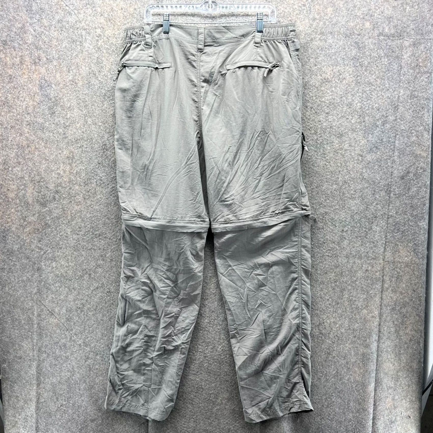 Vintage Reel Legends Pants Mens XL Gray 2 in 1 Shorts Convertible Nylon Outdoors Straight Leg Cotton? Size US 36 / EU 52 - 2 Thumbnail