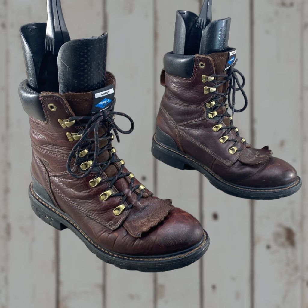 Ariat Ariat Cobalt XR Hermosa Mens 11 Work Lace Up Boots Brown Leather Kiltie Soft Toe XR Hermosa Ariat Boots Brown Leather Kiltie Work Mens 11 - Size US 10 / EU 43 - 1 Thumbnail