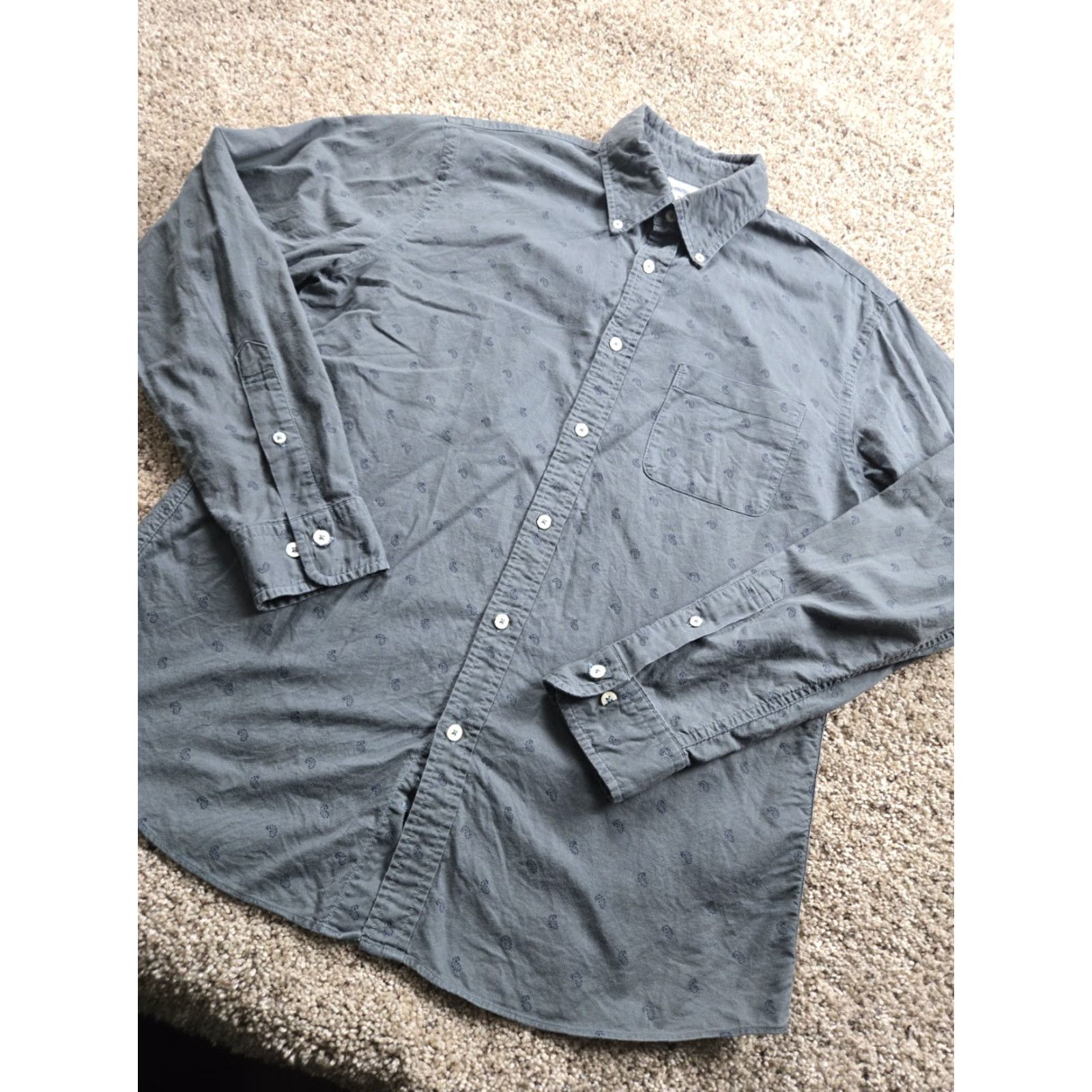 Brooks Brothers Brooks Brothers Shirt Medium Mens Gray Paisley Regent Button Up Long Sleeve Size US M / EU 48-50 / 2 - 2 Thumbnail