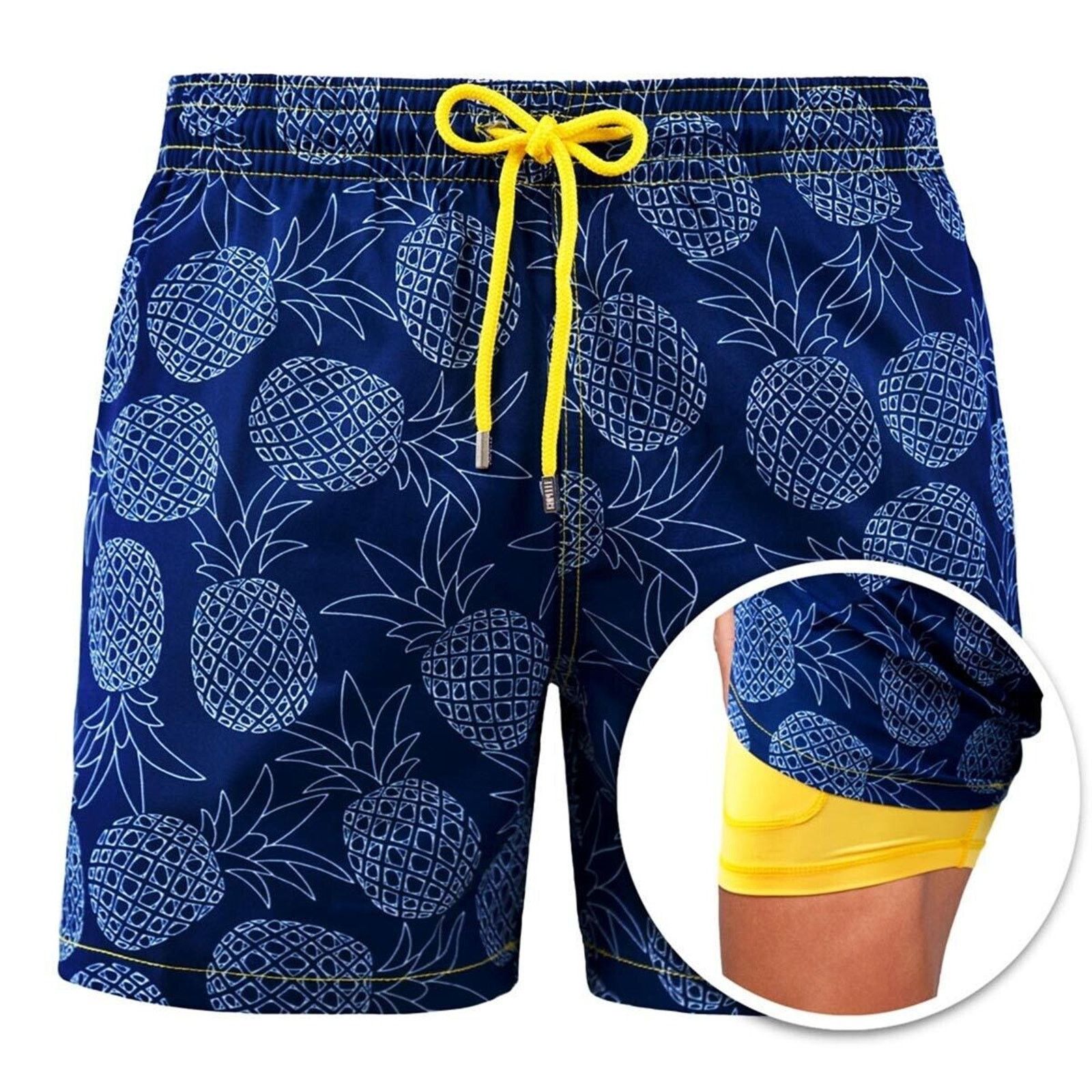 Other Capelle Miami Swim Trunks Mens Pineapple Compression Lined Size US 29 - 2 Thumbnail
