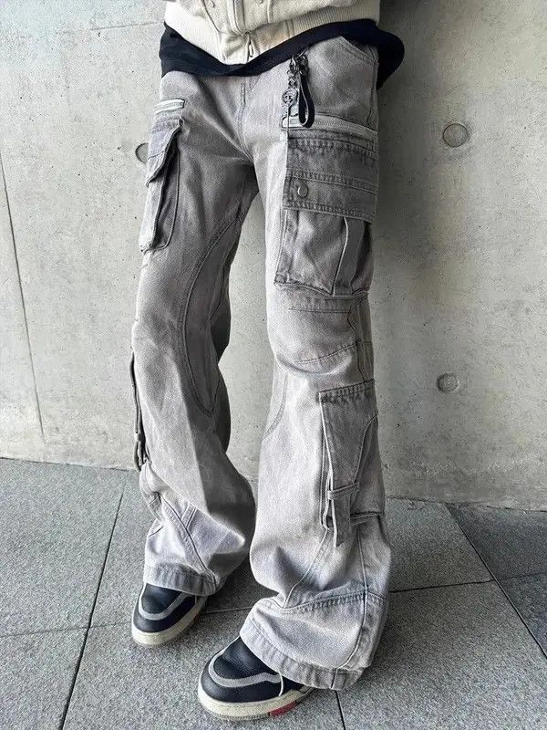 VIBE Cargo Stacked Denim Jeans, Flared Jeans, Wide Leg Jeans Size US 28 / EU 44 - 4 Thumbnail