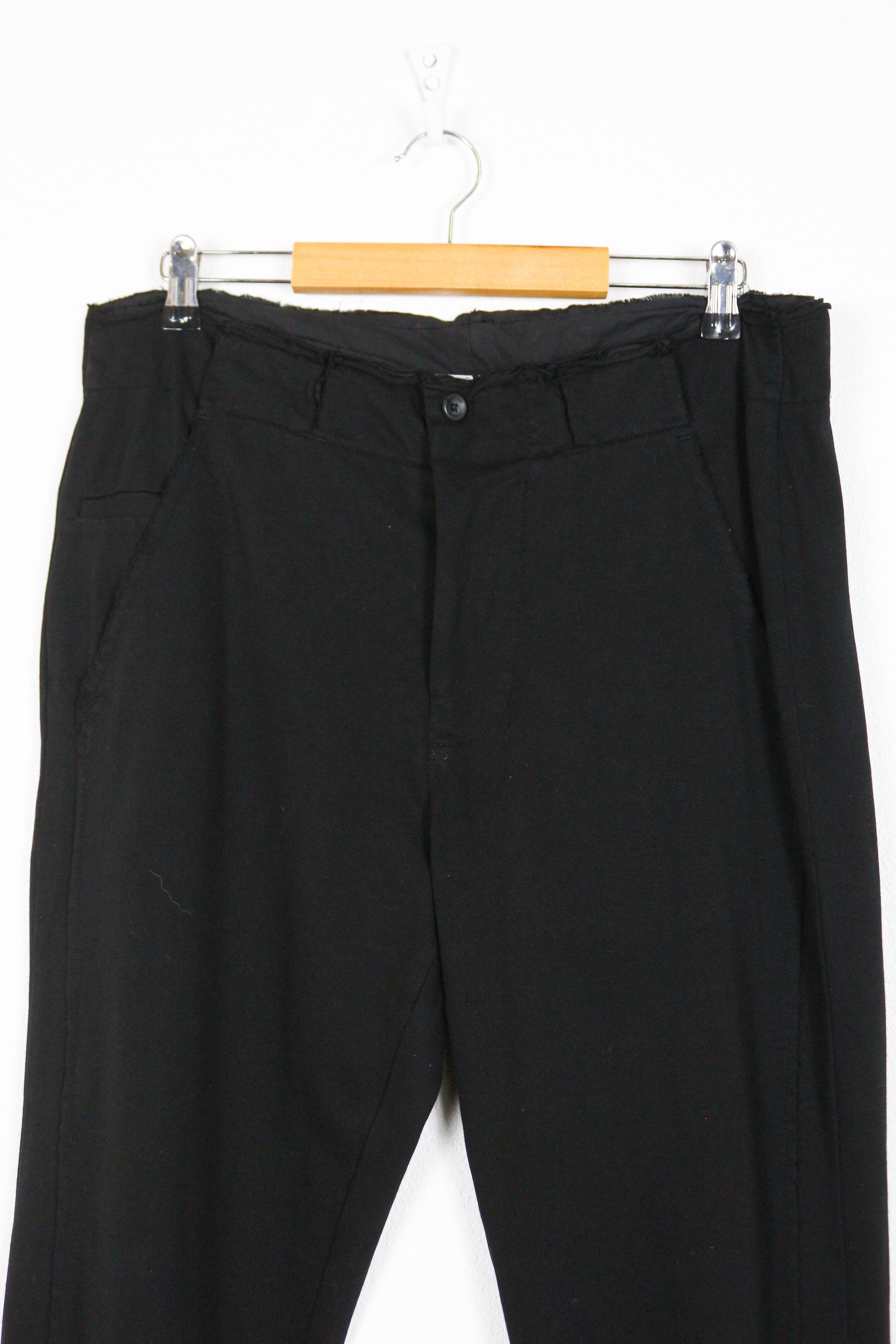 hannes roether Hannes Roether Black Distressed Cut Pants Trousers Archive Size US 34 / EU 50 - 2 Thumbnail