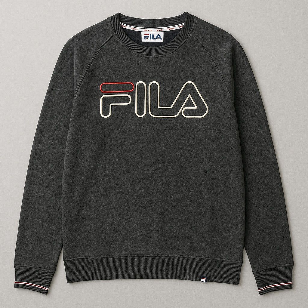 Fila FILA Crewneck Sweater – Charcoal Heather Size US L / EU 52-54 / 3 - 1 Thumbnail