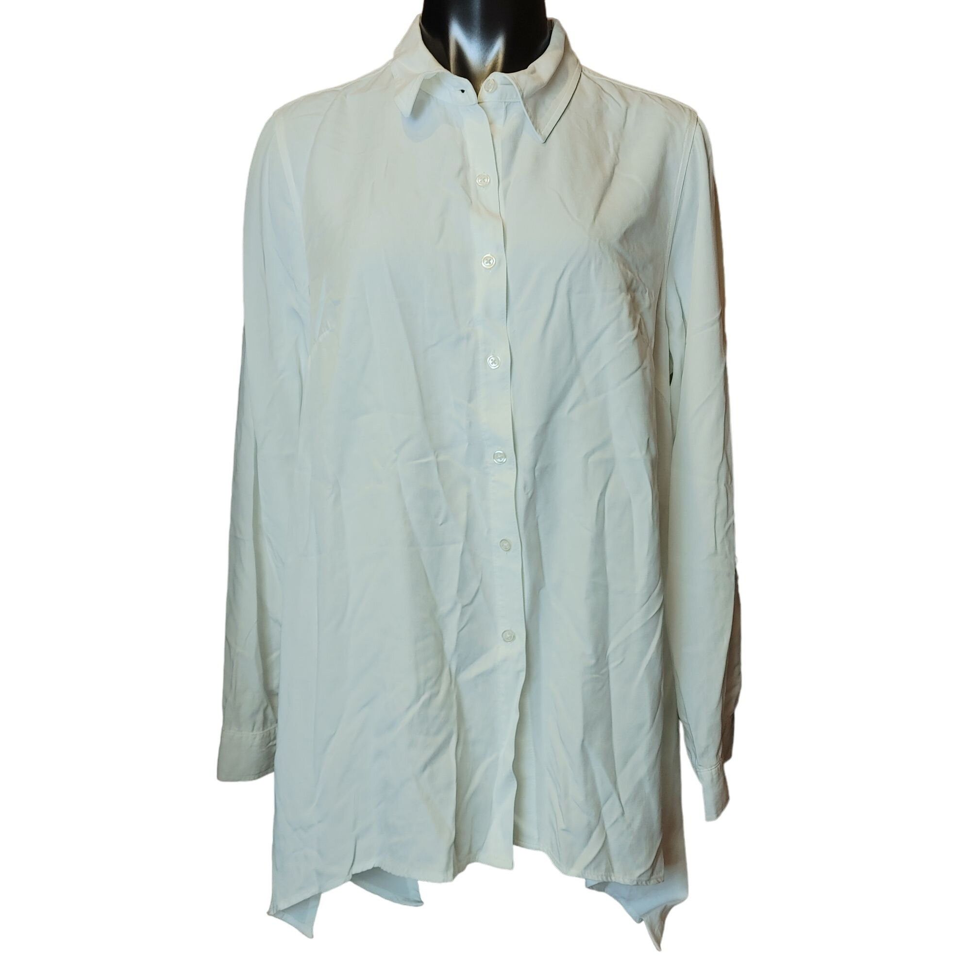 Other ZAC & RACHEL Womens XL White Lyocell Long Sleeve Button Up B Size XL / US 12-14 / IT 48-50 - 1 Thumbnail