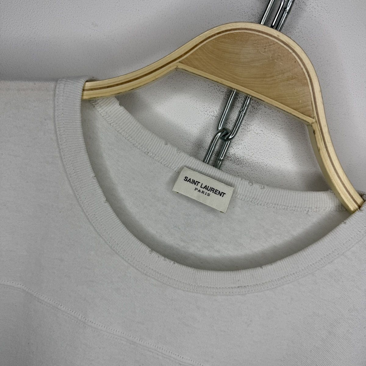 Saint Laurent Paris Saint Laurent Paris logo tee shirt Size US S / EU 44-46 / 1 - 6 Thumbnail